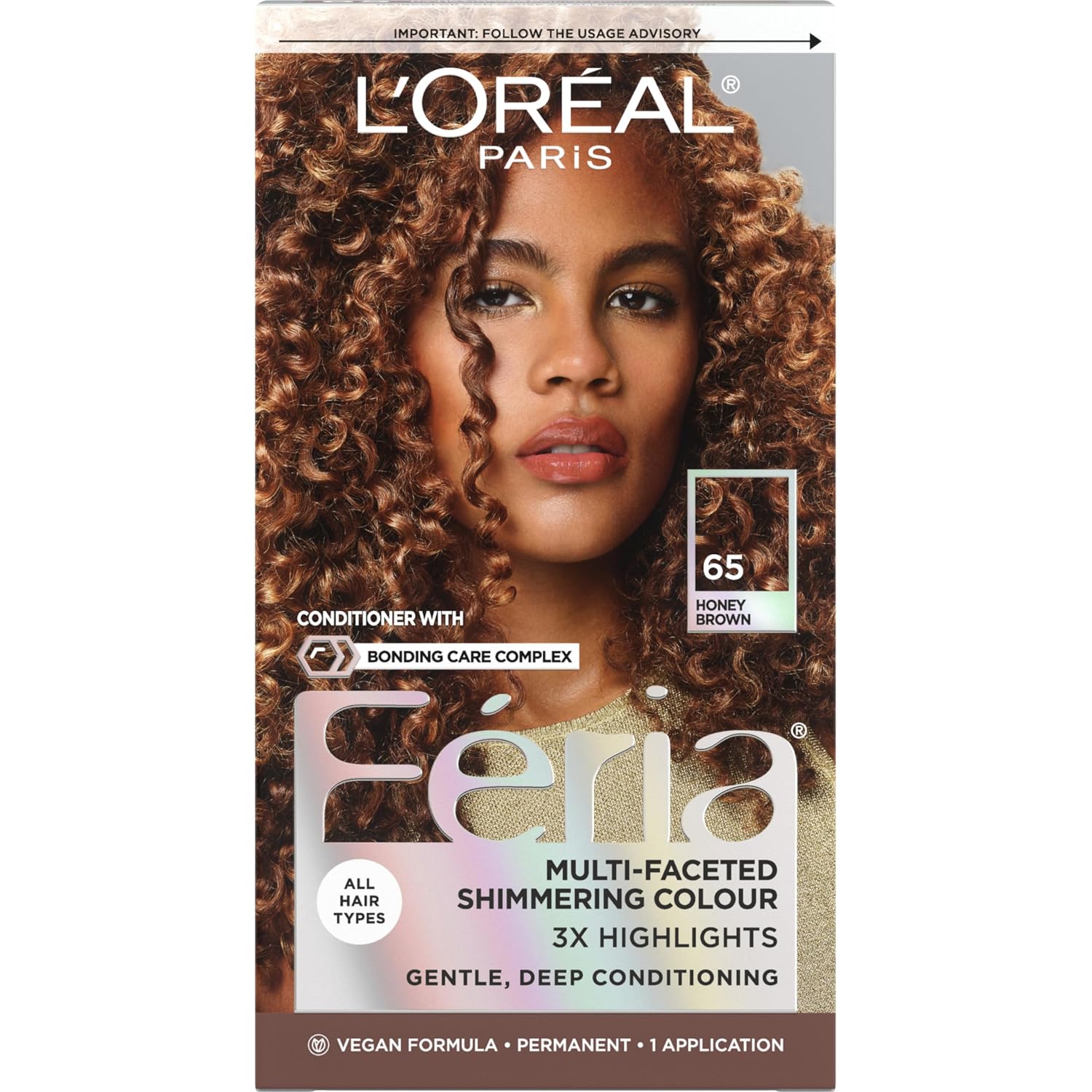 TINTURA PERMANENTE PARA CABELLO L’ORÉAL PARIS FERIA 65 HONEY BROWN - 1