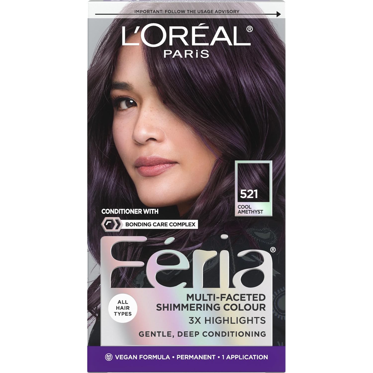 TINTE PERMANENTE PARA CABELLO L'OREAL PARIS FERIA 521 AMATISTA FRÍA - 1