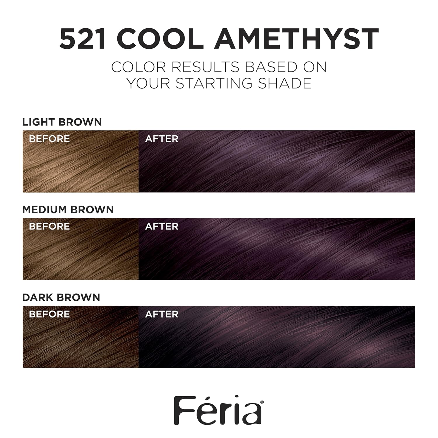 TINTE PERMANENTE PARA CABELLO L'OREAL PARIS FERIA 521 AMATISTA FRÍA - 2