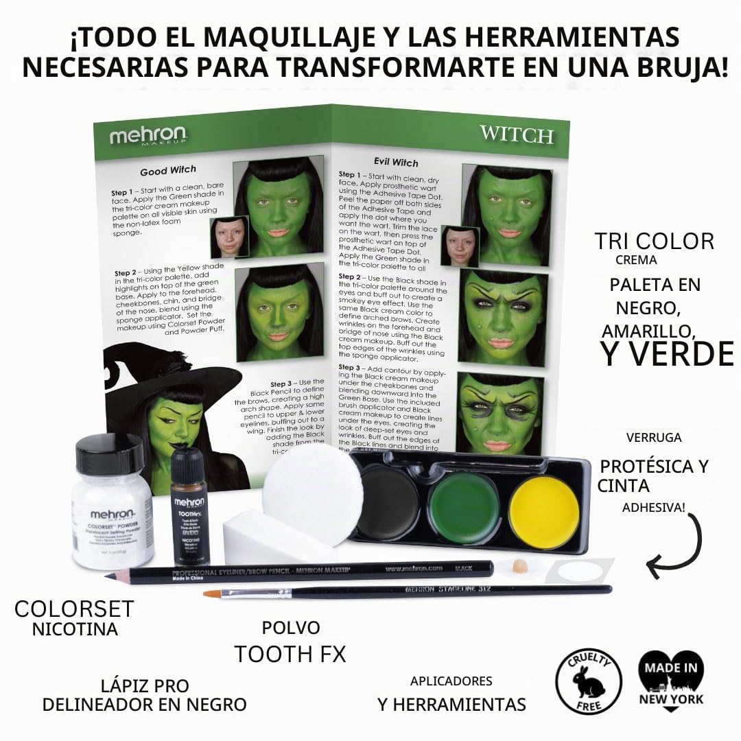 SET DE MAQUILLAJE PROFESIONAL MEHRON MAKEUP CHARACTER KIT - WITCH - 2
