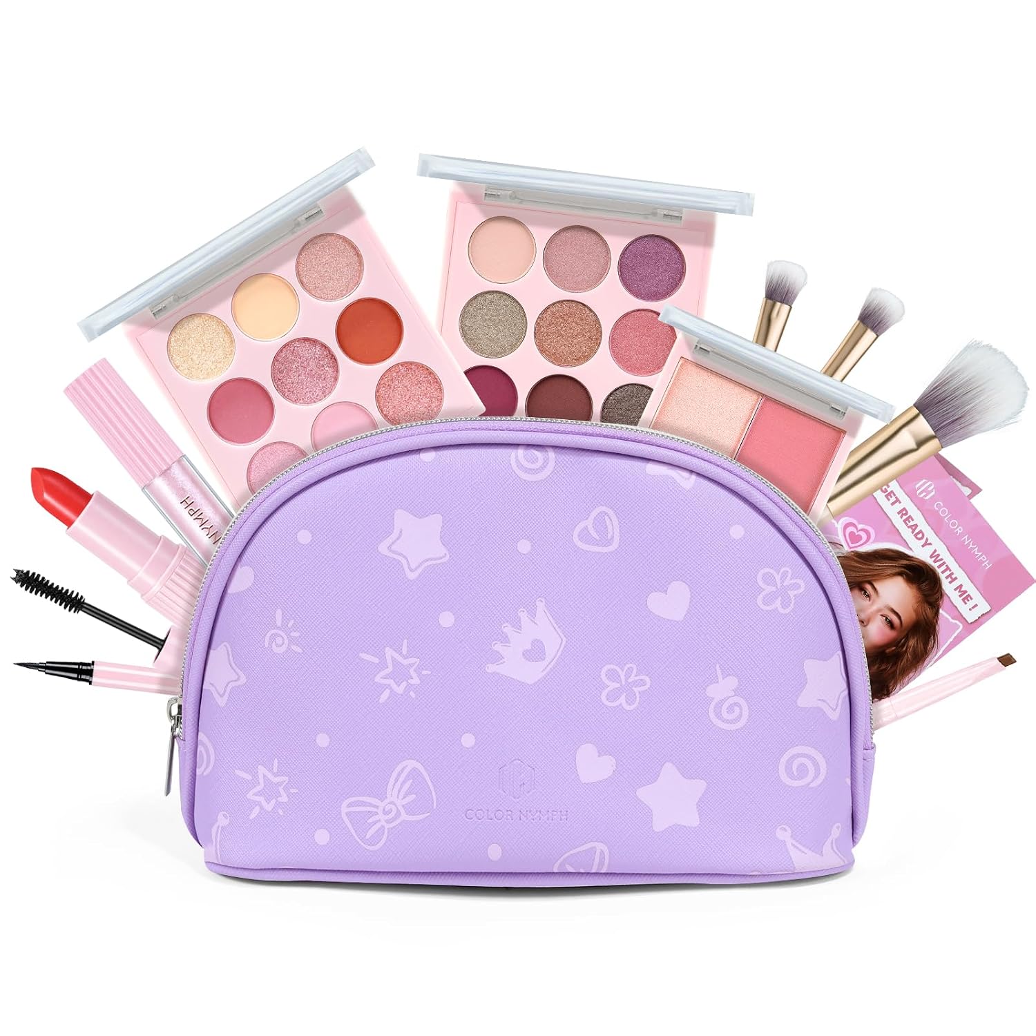 SET DE MAQUILLAJE COLOR NYMPH PARA NIÑAS KIT TODO EN UNO PARA PRINCIPIANTES - 1