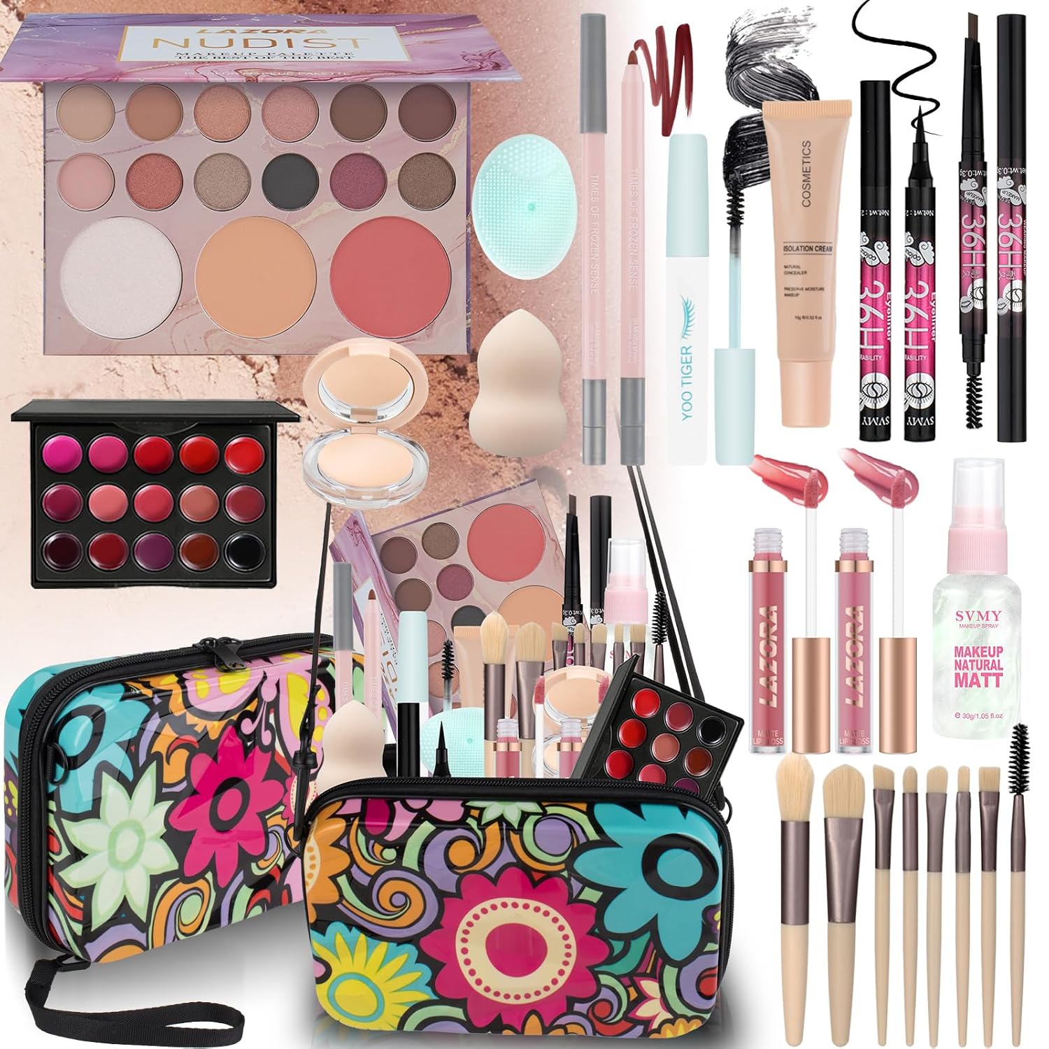 SET DE MAQUILLAJE LAZORA PARA ADOLESCENTES 10-16 AÑOS COMPLETO - 1