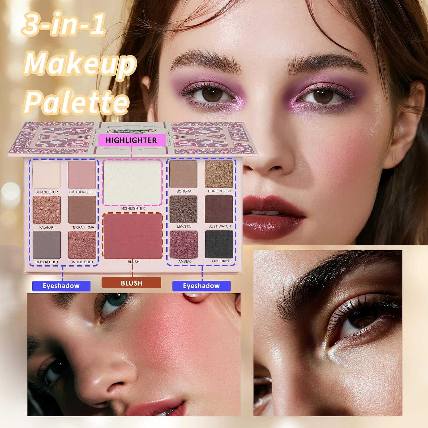 SET DE MAQUILLAJE KAVCENT COMPLETO PARA MUJERES Y ADOLESCENTES - 3