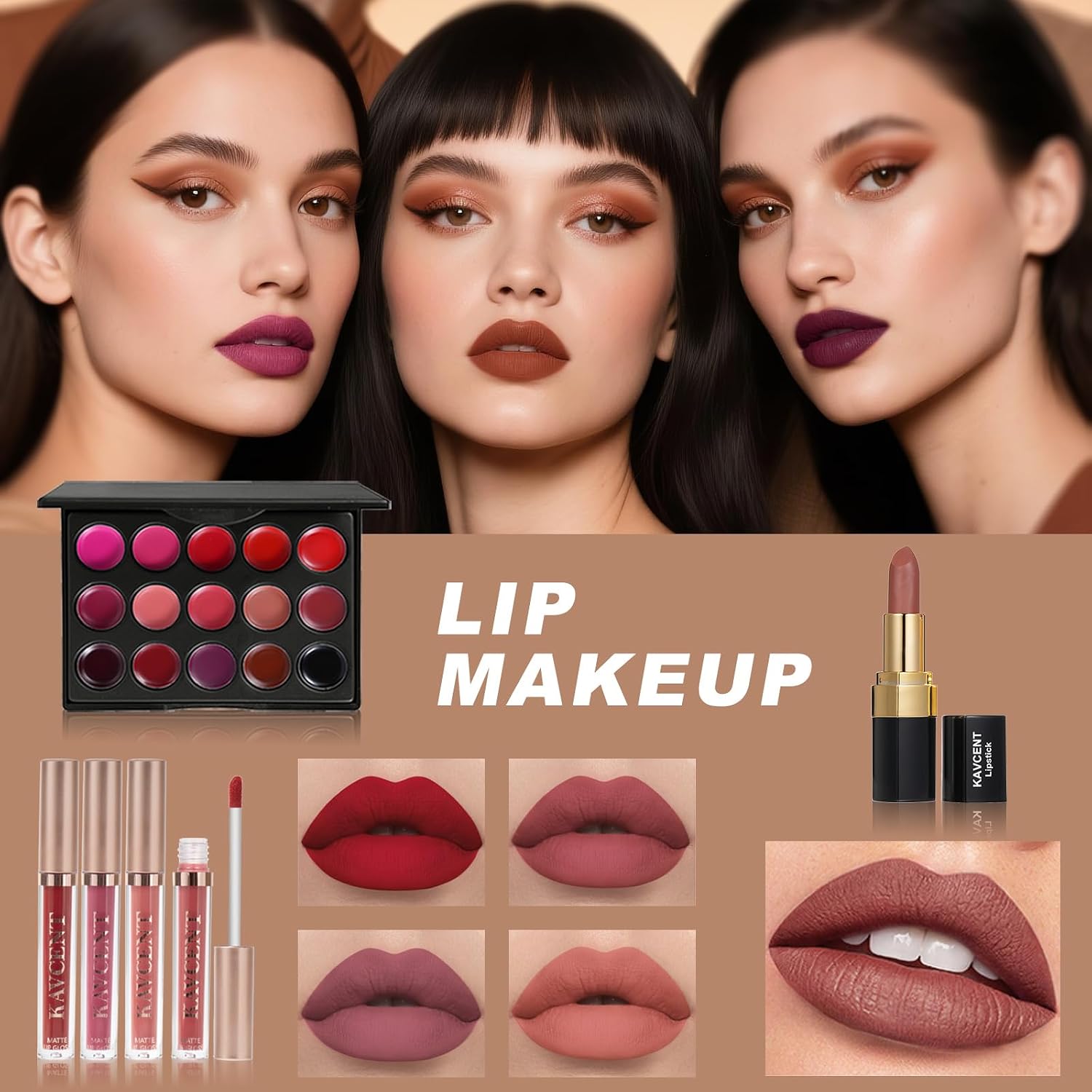 SET DE MAQUILLAJE KAVCENT KIT COMPLETO PARA MUJERES Y ADOLESCENTES - 4