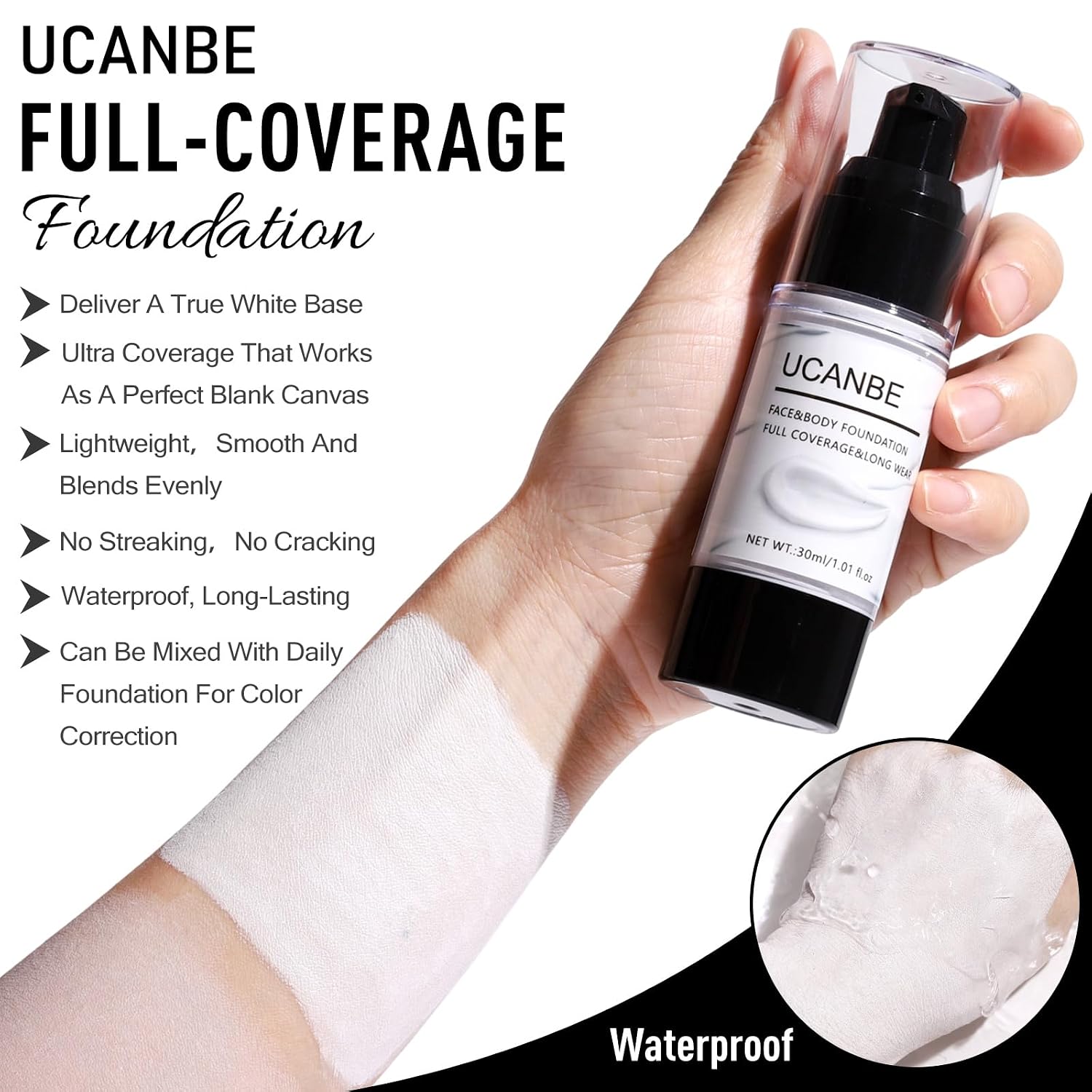 SET DE MAQUILLAJE HALLOWEEN UCANBE EDICIÓN PÚRPURA CON PALETA DE 15 SOMBRAS, BASE LÍQUIDA BLANCA, LABIAL LÍQUIDO PÚRPURA - 4