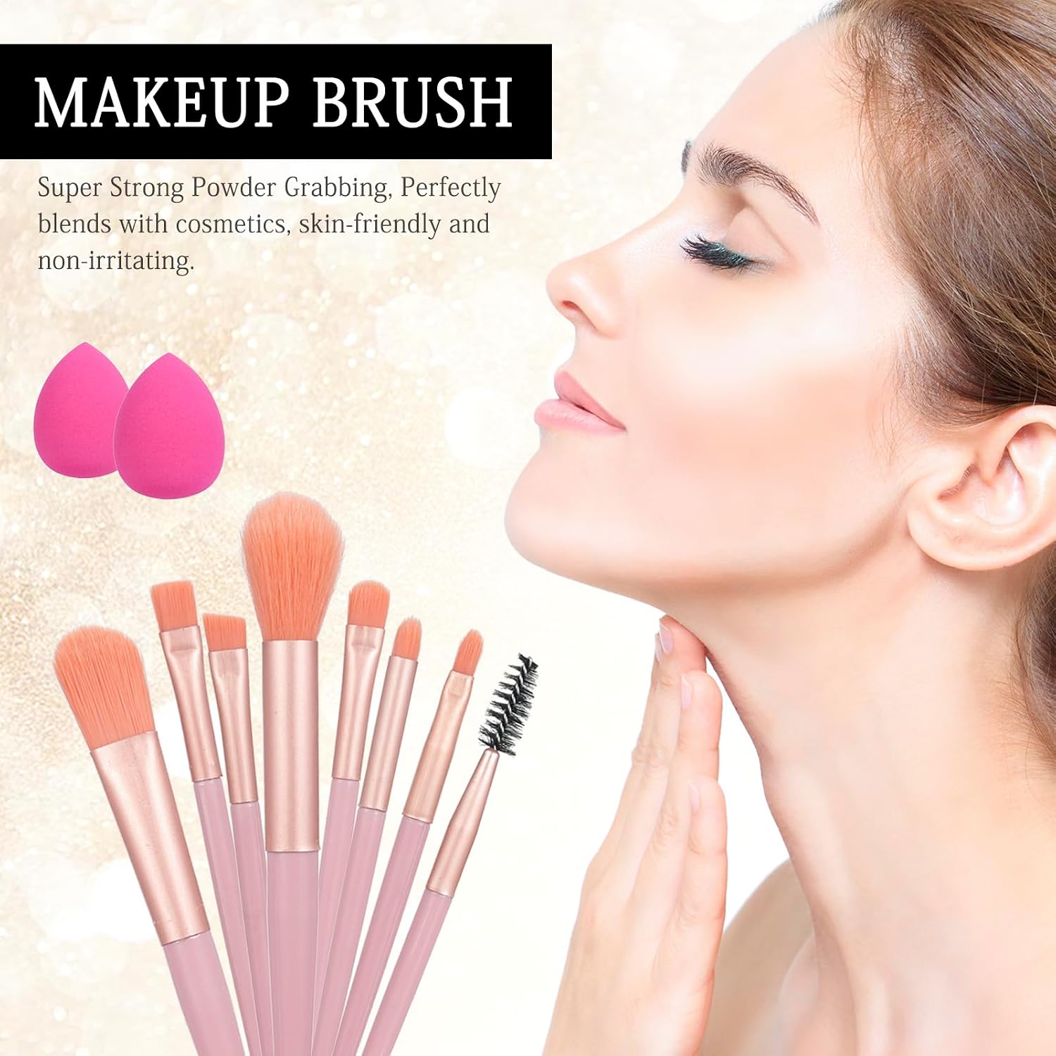 SET DE MAQUILLAJE POMCRAL PARA MUJERES Y ADOLESCENTES ROJO - 5