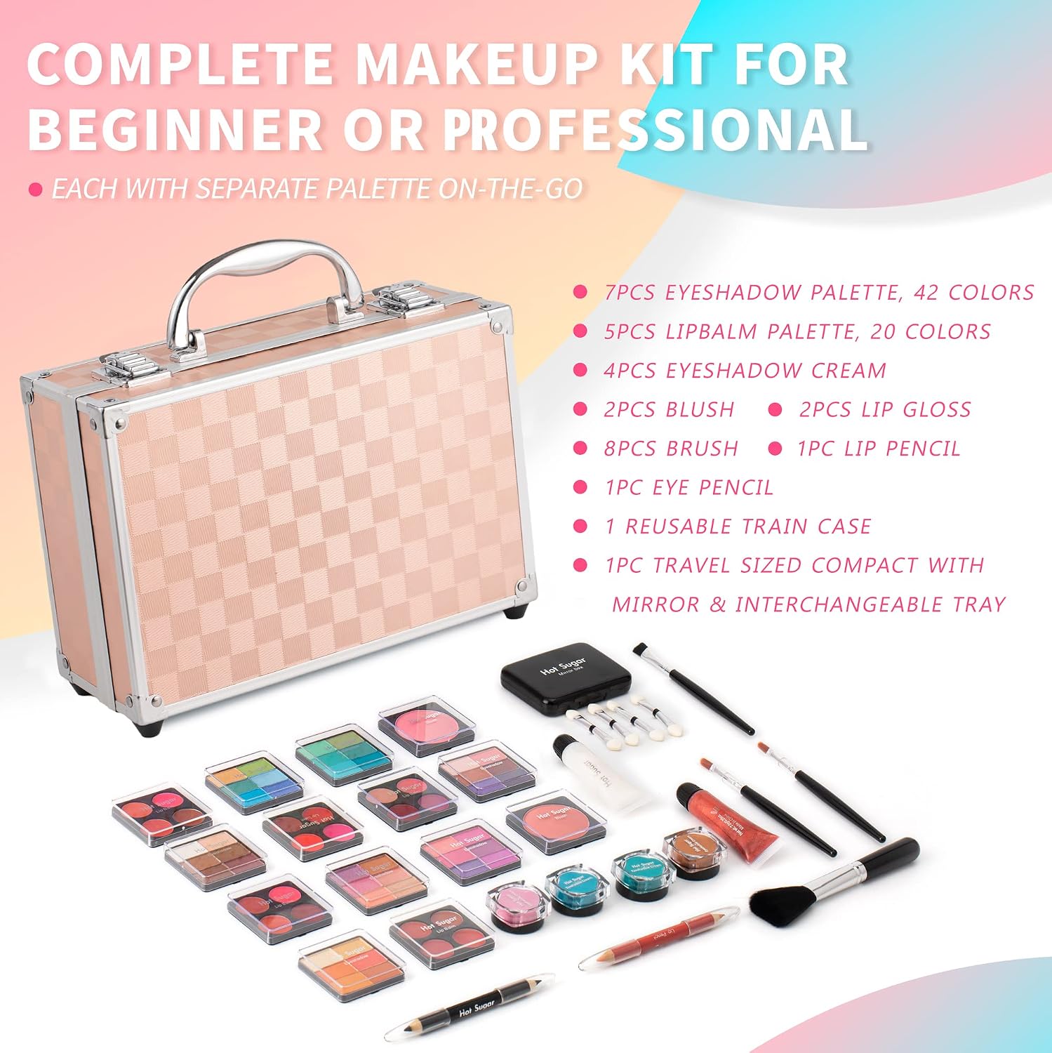 SET DE MAQUILLAJE HOT SUGAR FULL STARTER PARA ADOLESCENTES COLOR DORADO - 3