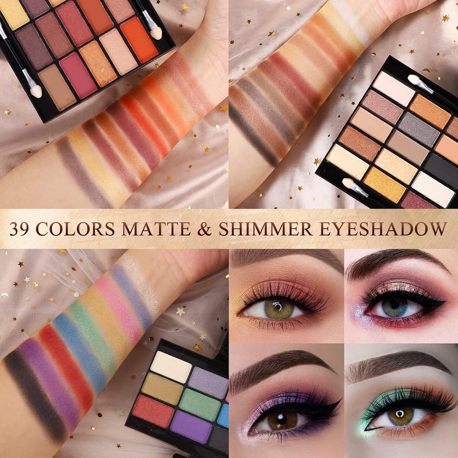 SET DE MAQUILLAJE PROFESIONAL MORNECA 58 COLORES CON ESPEJO - 3