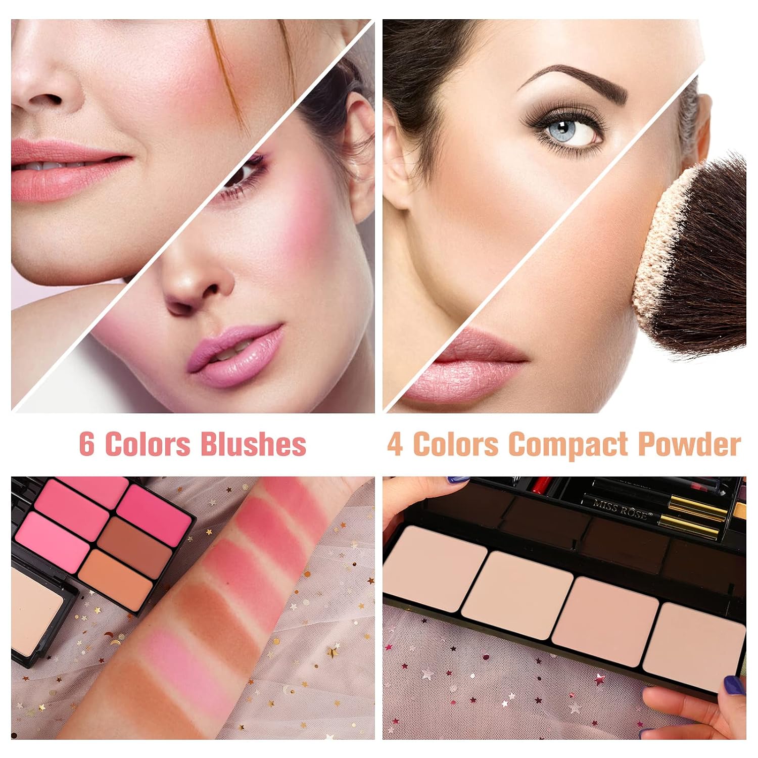 SET DE MAQUILLAJE PROFESIONAL MORNECA 58 COLORES CON ESPEJO - 4