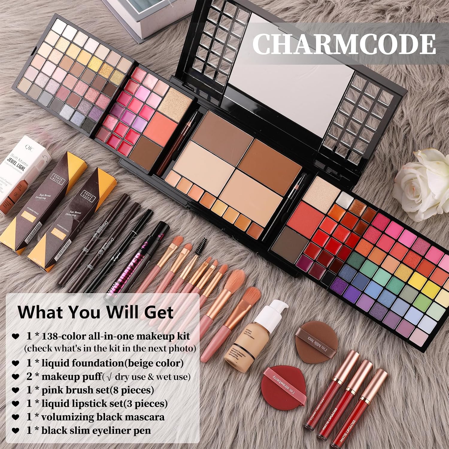 SET DE MAQUILLAJE COMPLETO CHARMCODE FULL MAKEUP KIT PARA MUJER - 2