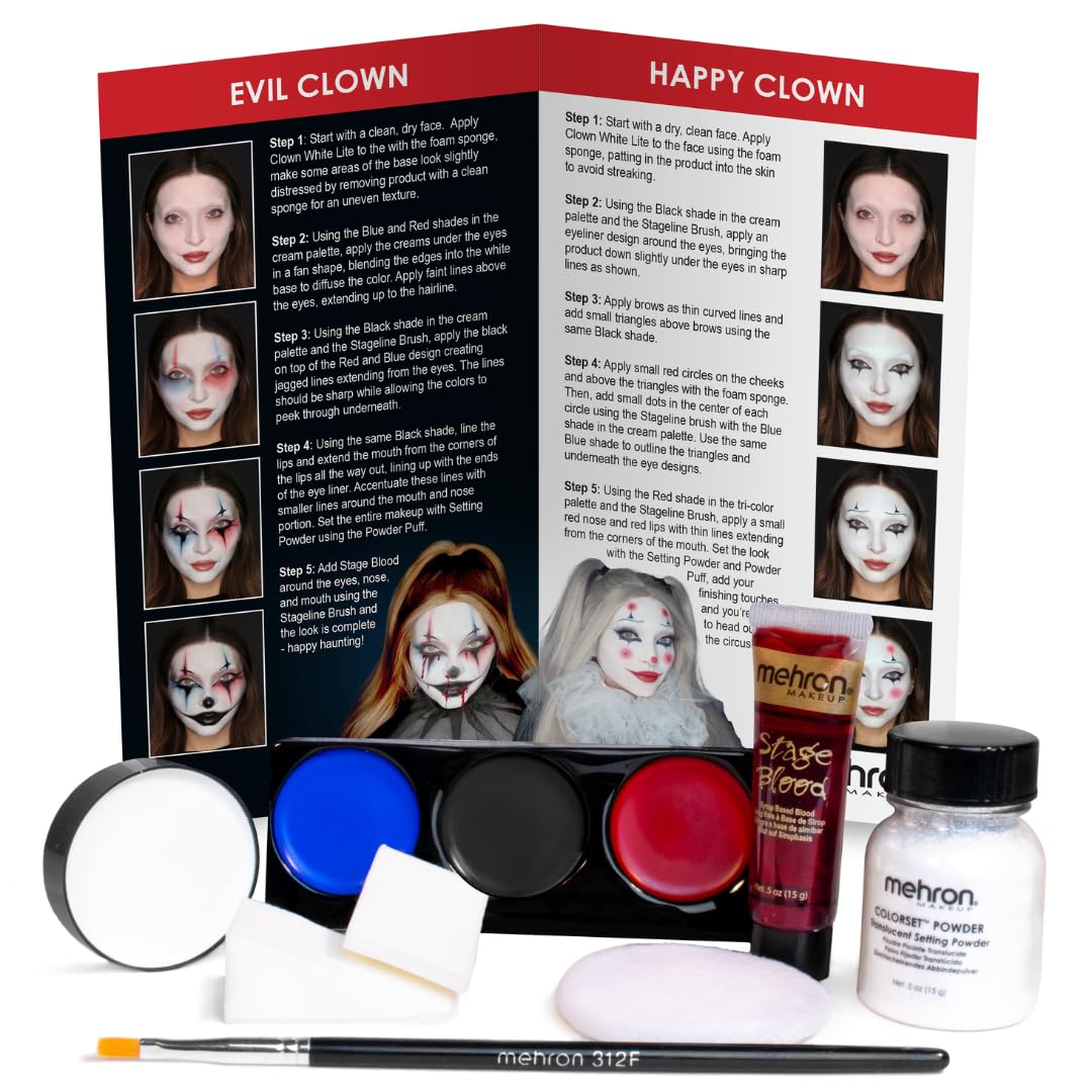 SET DE MAQUILLAJE PROFESIONAL MEHRON MAKEUP CHARACTER KIT CLOWN - 4