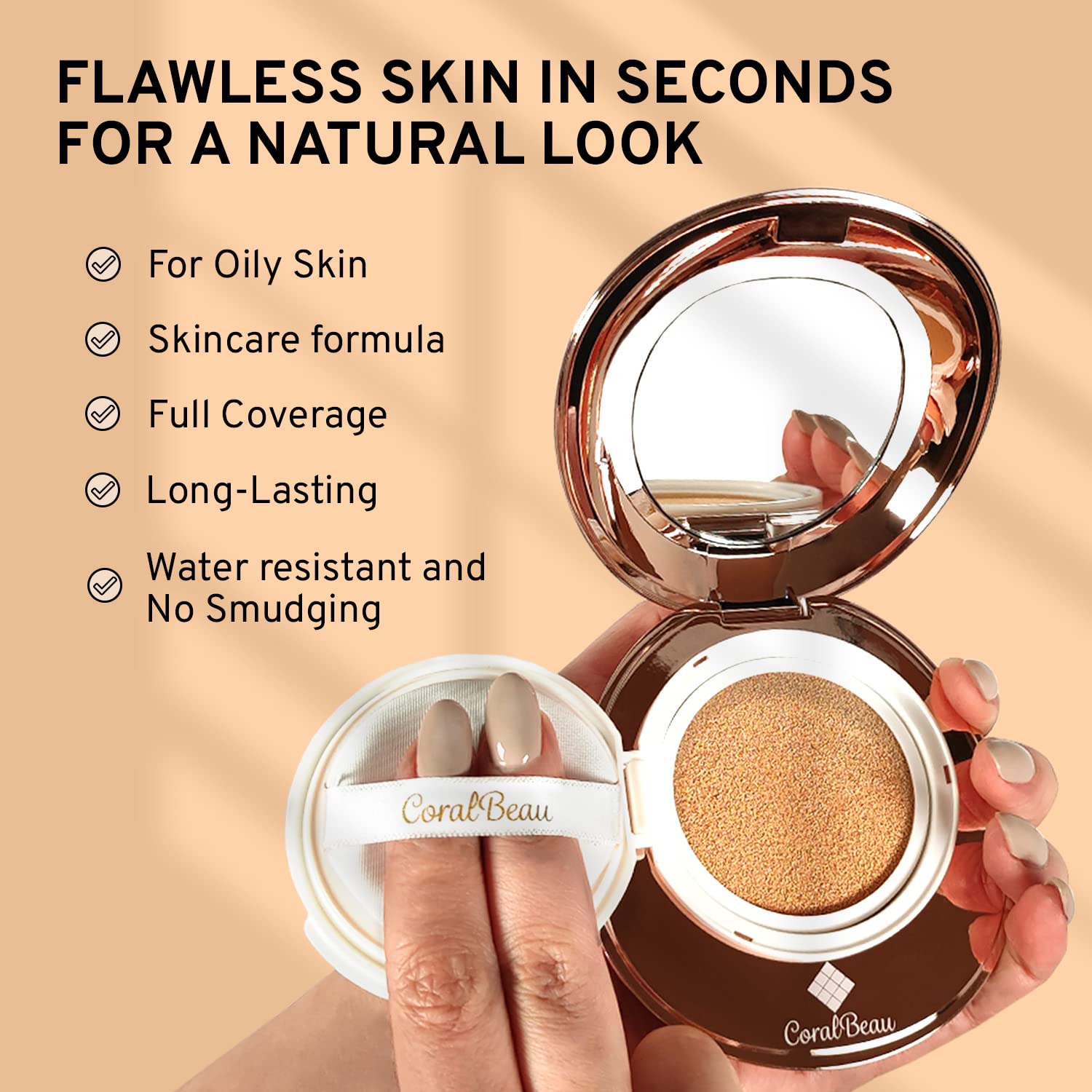 SET DE MAQUILLAJE CORALBEAU PARA ADOLESCENTES CON BB CREAM, PALETA DE SOMBRAS MARRONES, MÁSCARA DE PESTAÑAS Y 3 LABIALES - 3