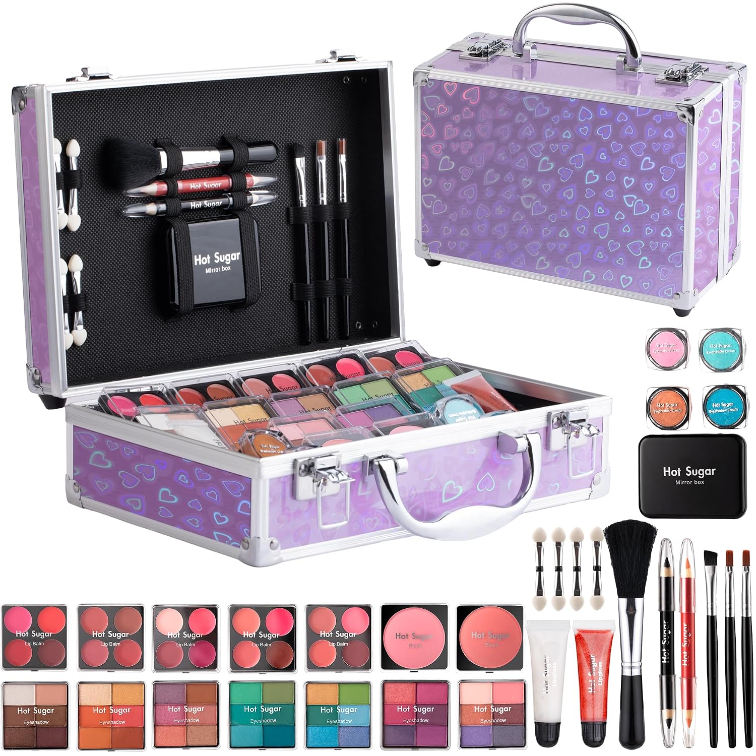 SET DE MAQUILLAJE HOT SUGAR PURPLE LOVE PARA ADOLESCENTES - 1