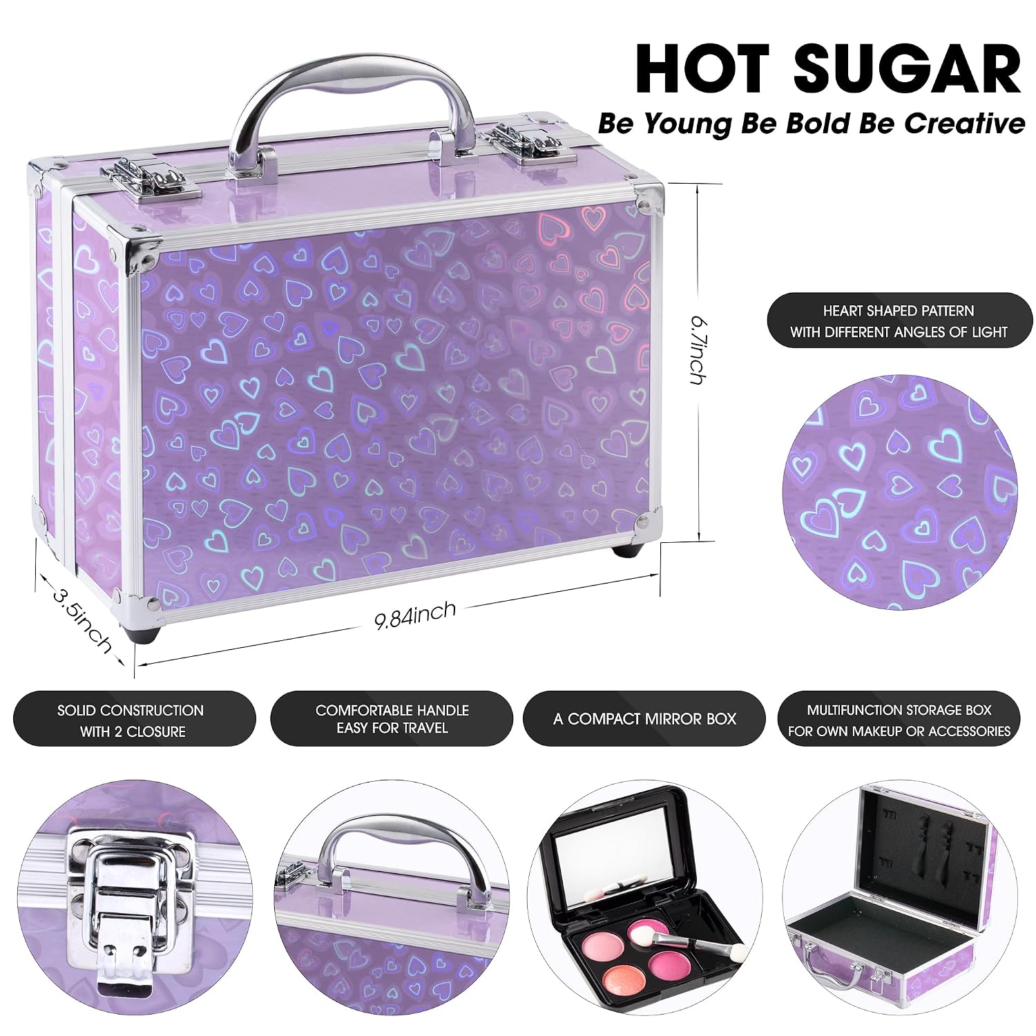 SET DE MAQUILLAJE HOT SUGAR PURPLE LOVE PARA ADOLESCENTES - 2
