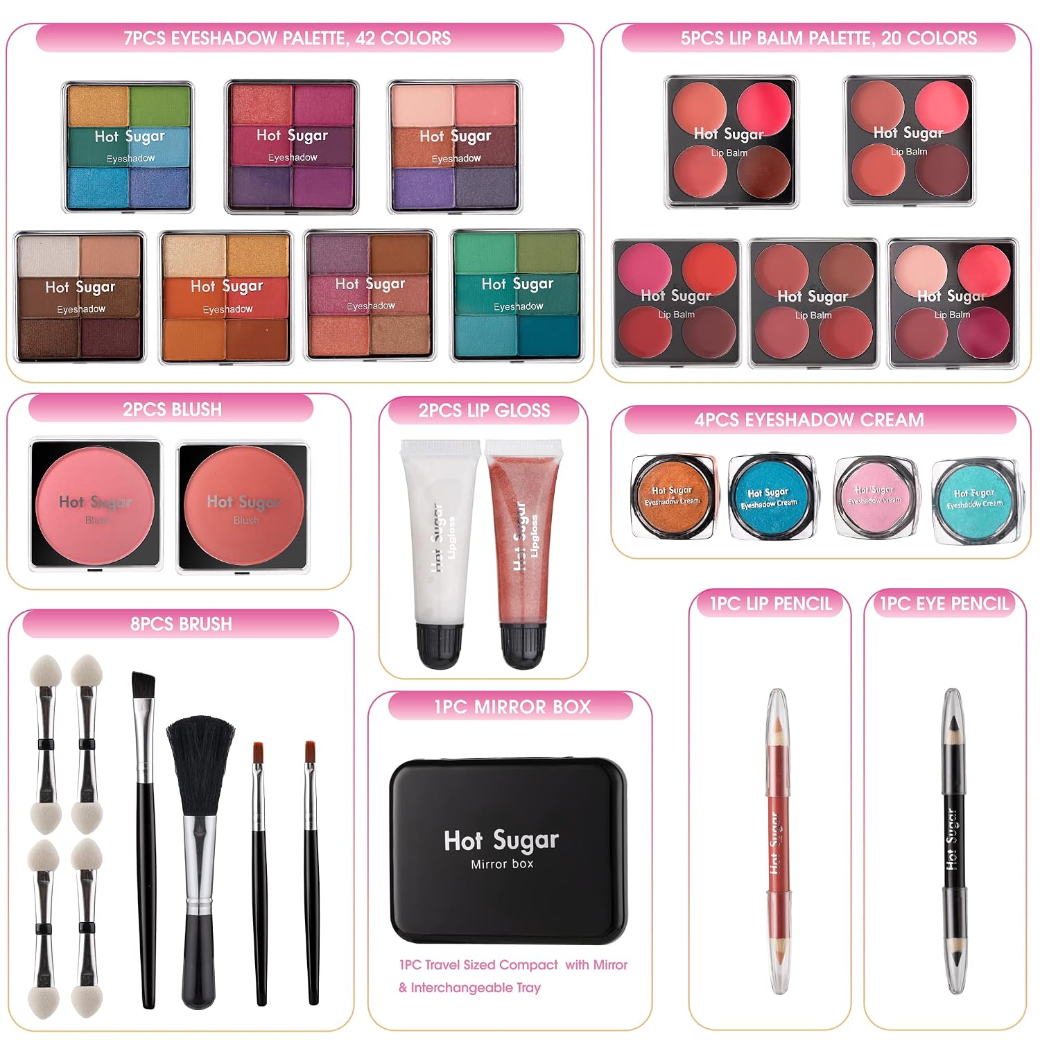 SET DE MAQUILLAJE HOT SUGAR PURPLE LOVE PARA ADOLESCENTES - 3