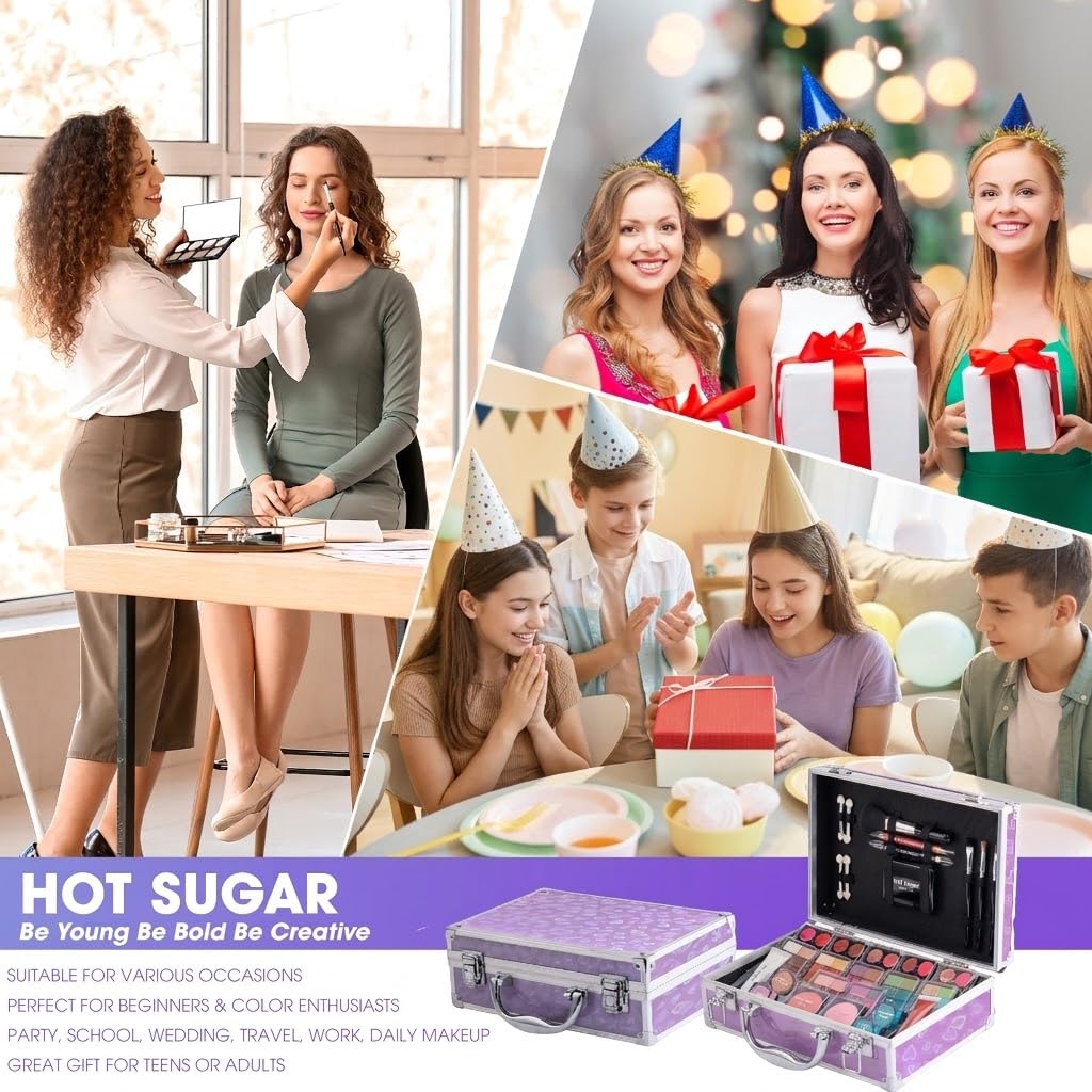 SET DE MAQUILLAJE HOT SUGAR PURPLE LOVE PARA ADOLESCENTES - 4