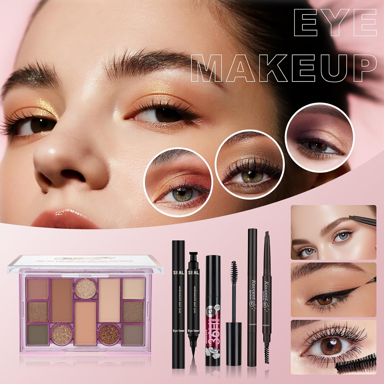 SET DE MAQUILLAJE KAVCENT COMPLETO PARA MUJERES Y ADOLESCENTES - 5