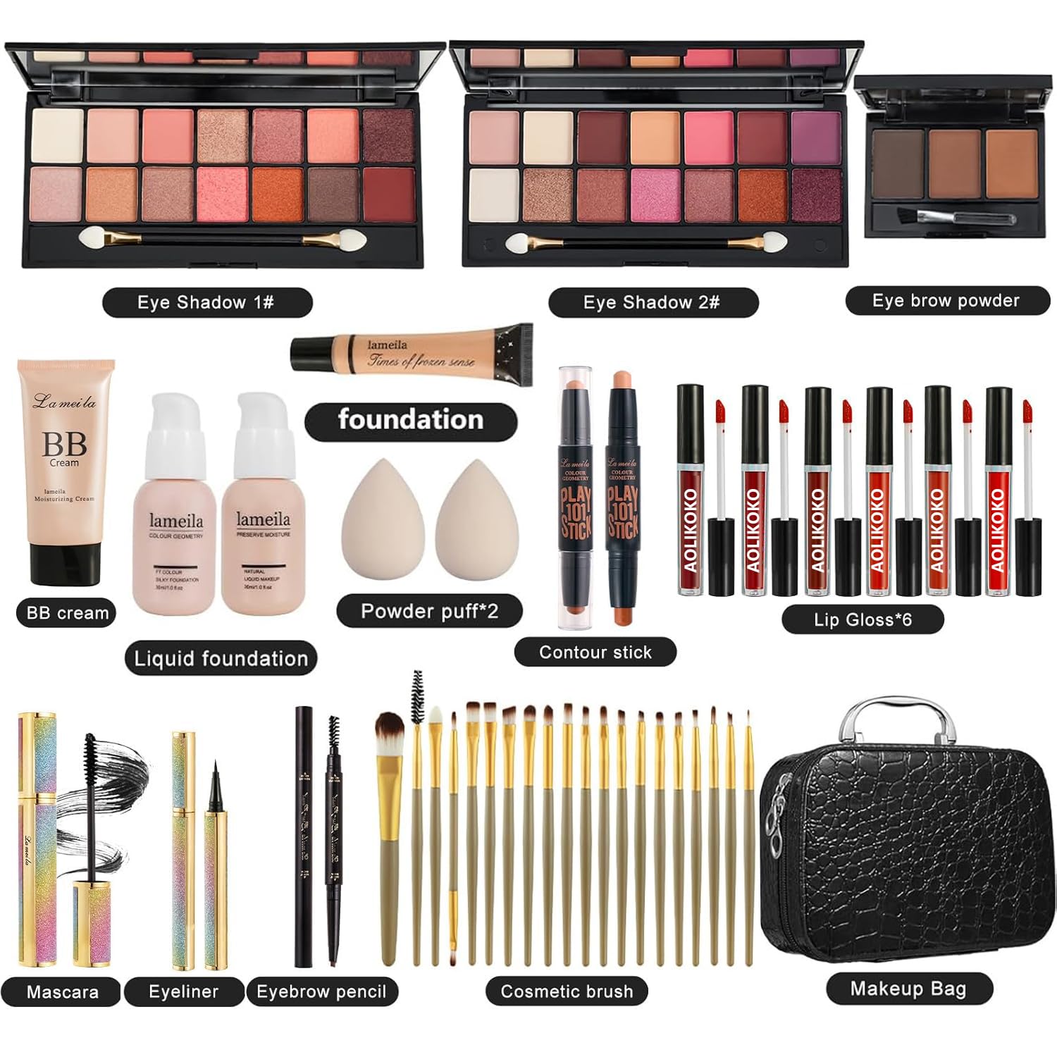 SET DE MAQUILLAJE COMPLETO COLIUSA ALL IN ONE PARA MUJER - 3