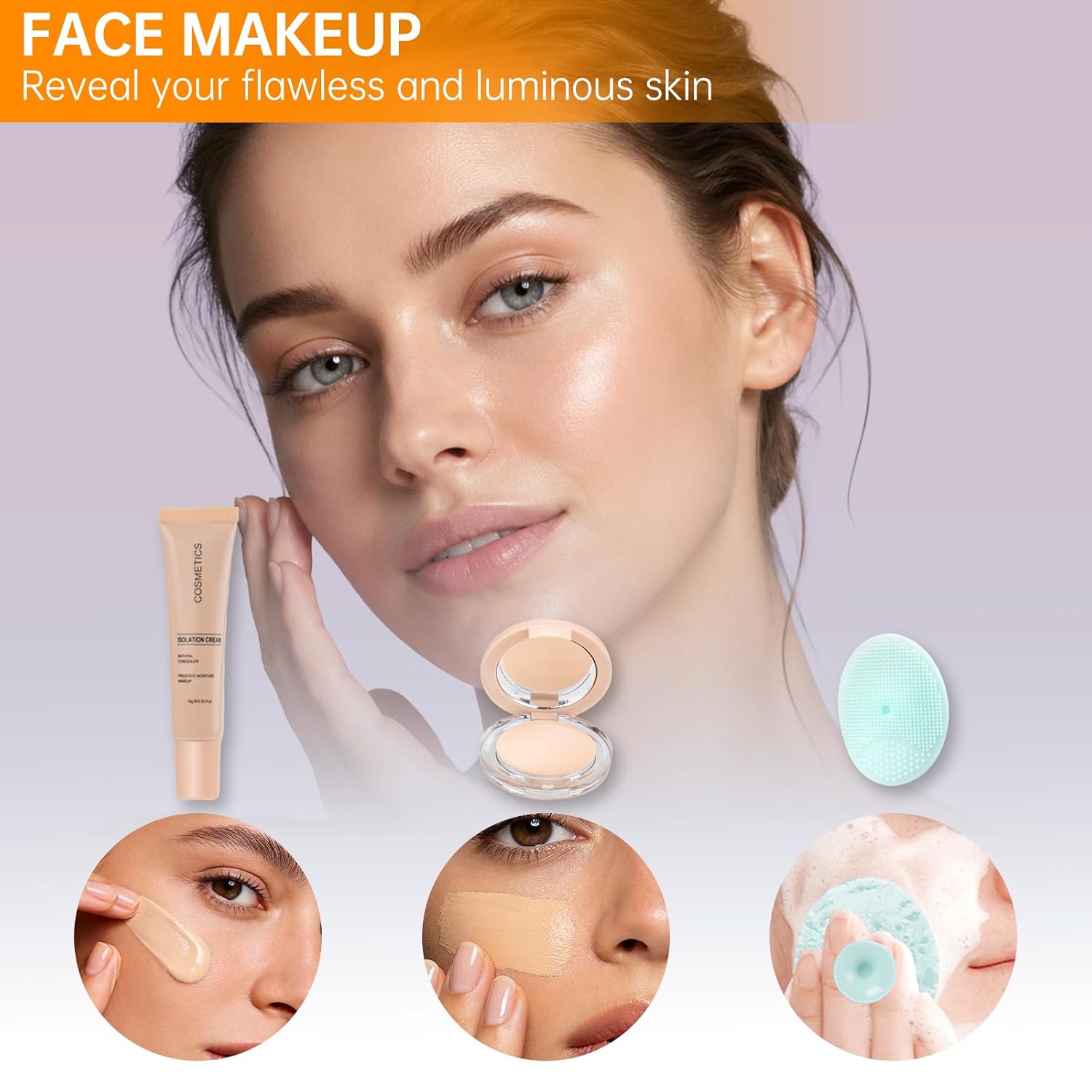 SET DE MAQUILLAJE LAZORA PARA NIÑAS 10-12 AÑOS CON PALETA DE 20 COLORES - 4