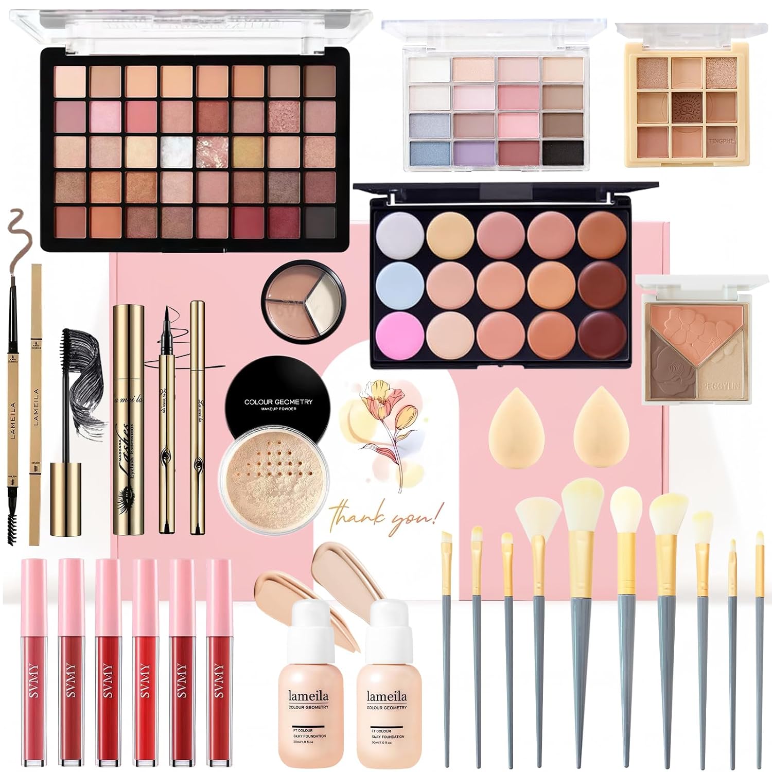 SET DE MAQUILLAJE QIONG ALL-IN-ONE BEAUTY KIT 40 COLORES - 2