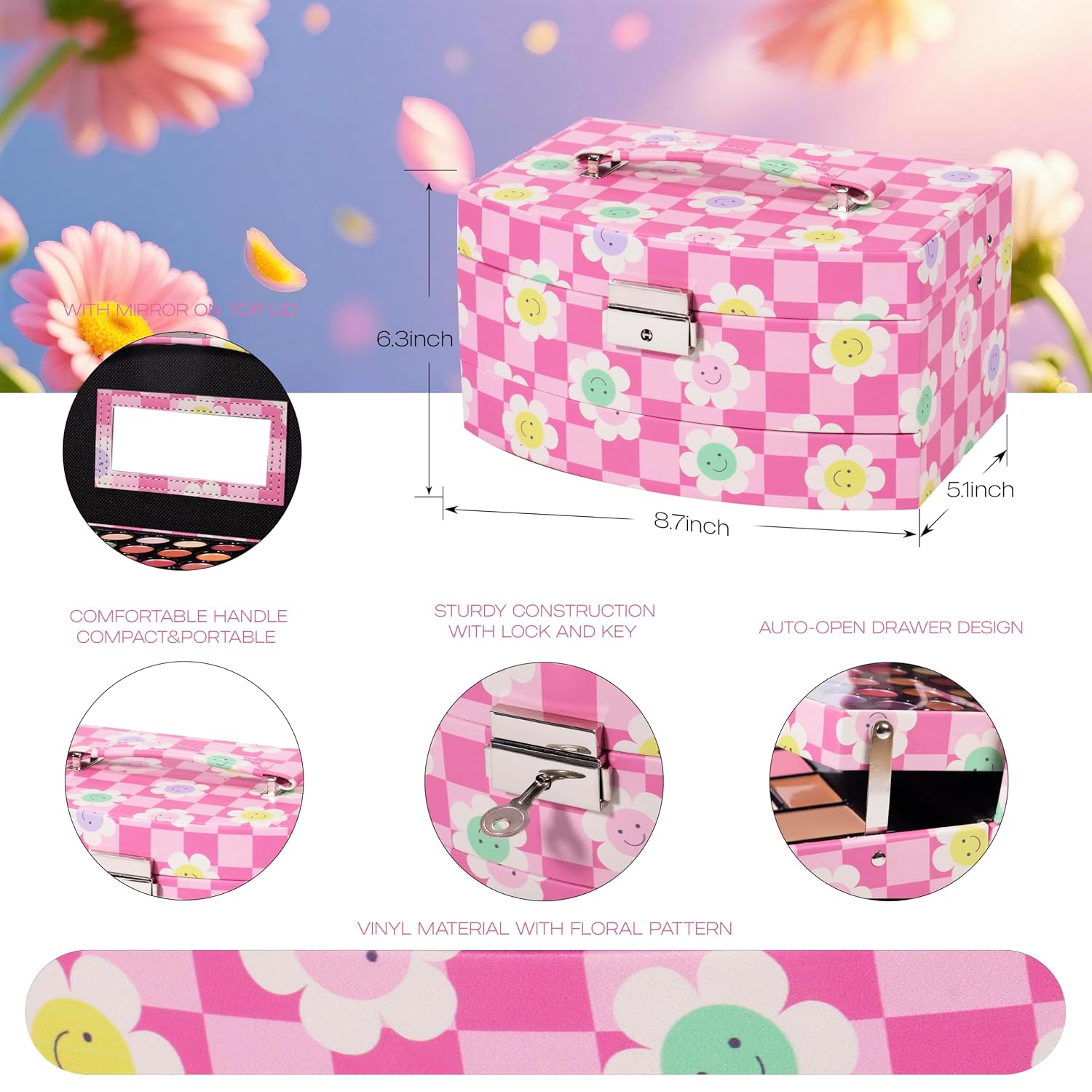SET DE MAQUILLAJE HOT SUGAR GIRLS DELUXE FLORAL PARA ADOLESCENTES - 3