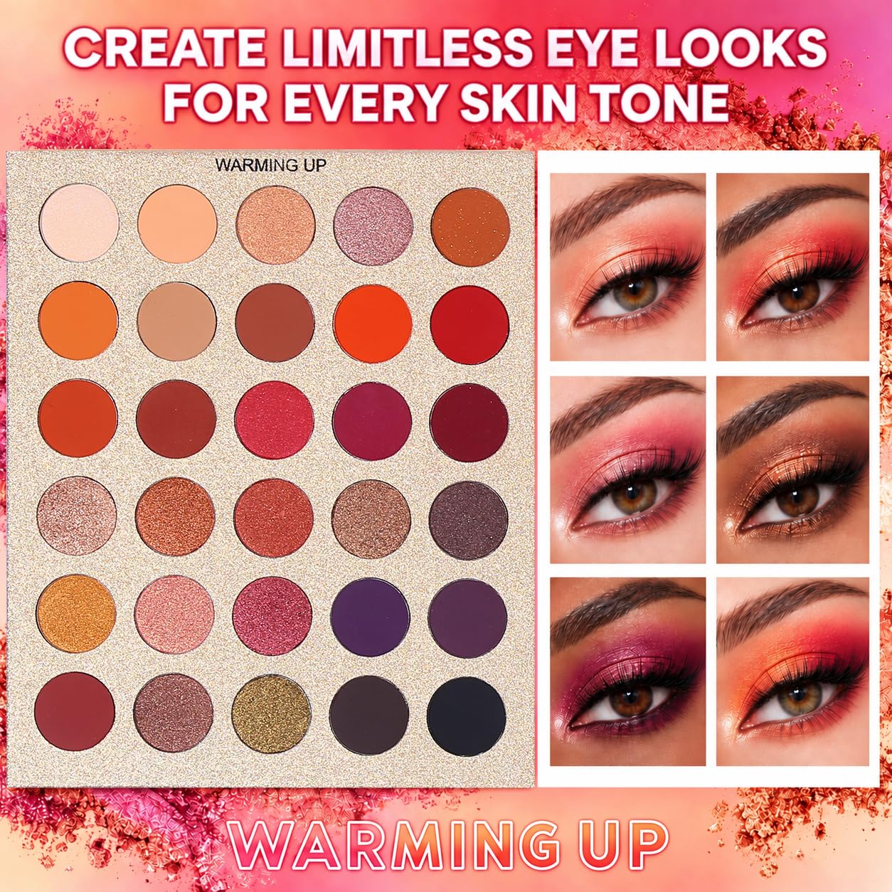 PALETA DE SOMBRAS DE OJOS UCANBE PROFESSIONAL 86 COLORES CON SET DE 15 BROCHAS - 5