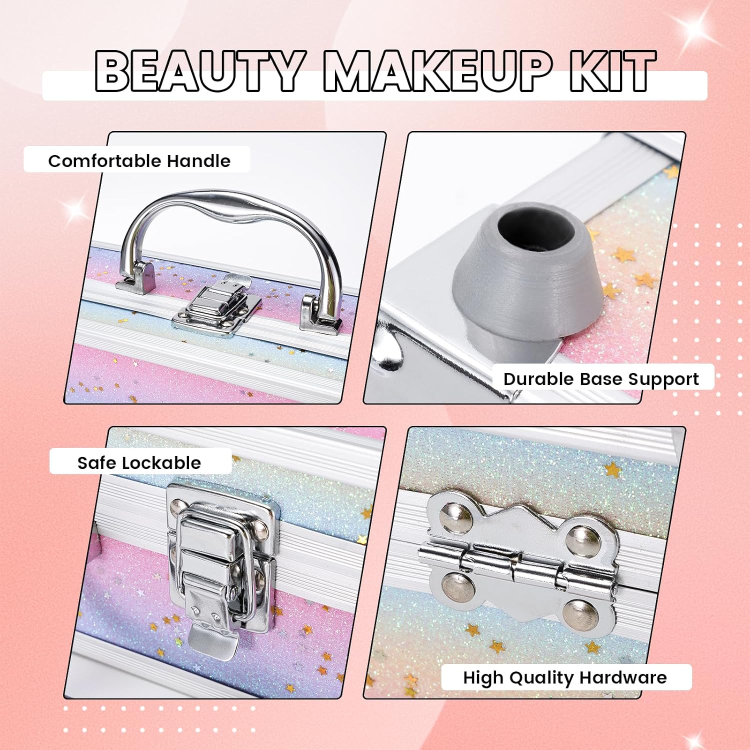 SET DE MAQUILLAJE COMPLETO KAICOERLY RAINBOW PARA MUJER Y NIÑAS - 4