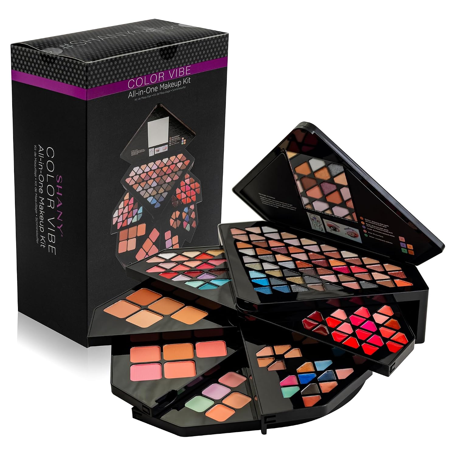 SET DE MAQUILLAJE SHANY ALL IN ONE COLOR VIBE CON 80 SOMBRAS, 20 LABIALES, 10 CREMAS PARA OJOS, 5 MAQUILLAJE PARA CEJAS, 5 - 1