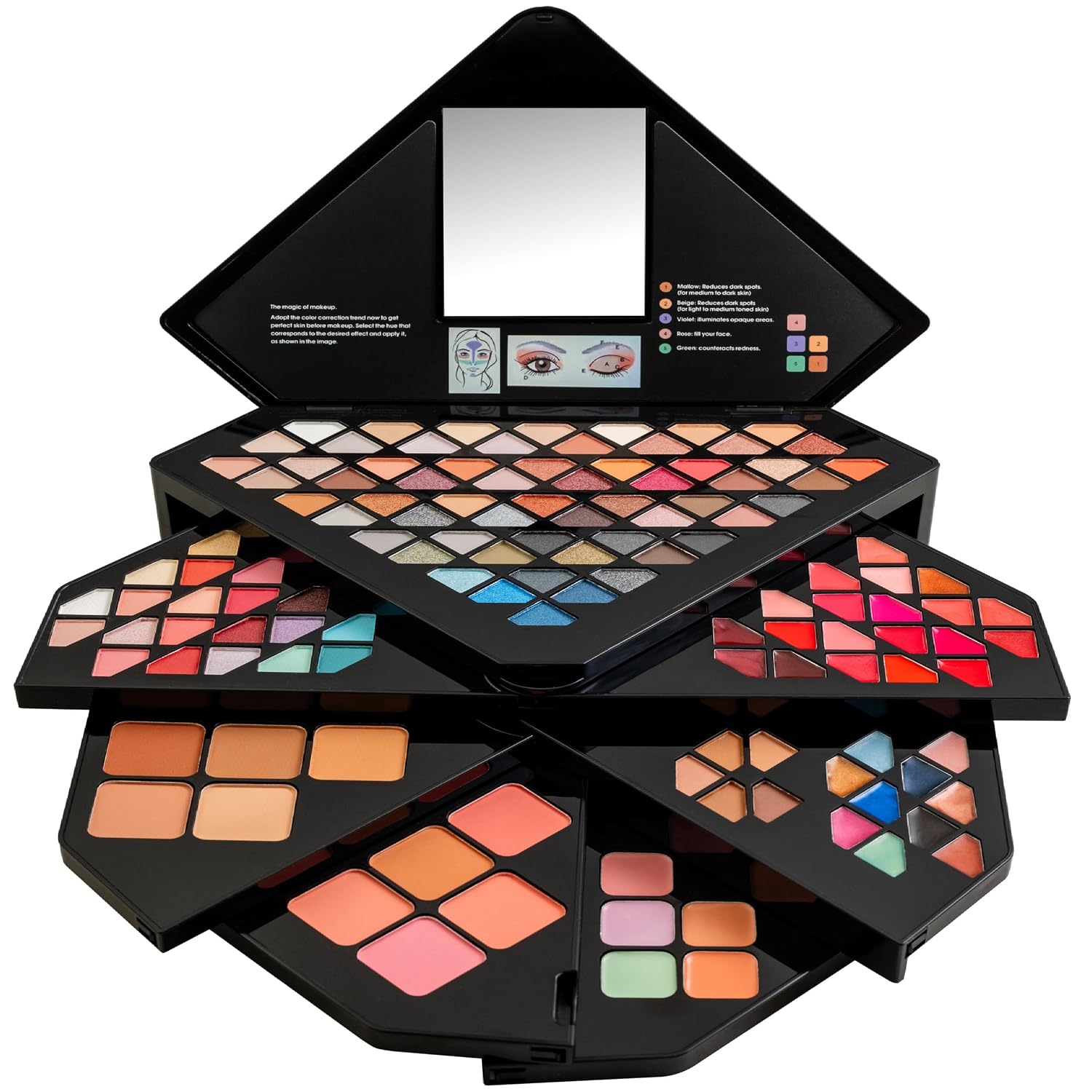 SET DE MAQUILLAJE SHANY ALL IN ONE COLOR VIBE CON 80 SOMBRAS, 20 LABIALES, 10 CREMAS PARA OJOS, 5 MAQUILLAJE PARA CEJAS, 5 - 2