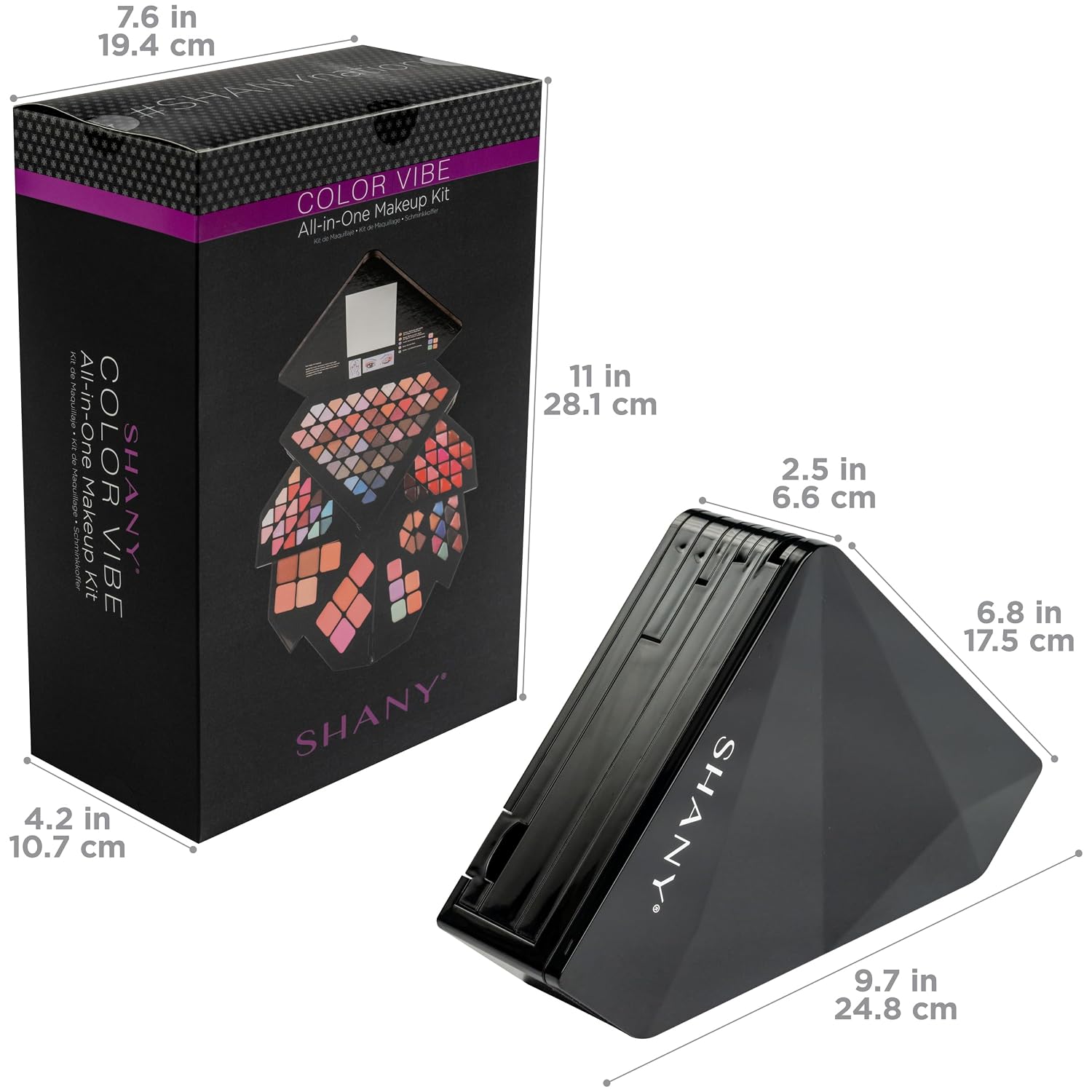 SET DE MAQUILLAJE SHANY ALL IN ONE COLOR VIBE CON 80 SOMBRAS, 20 LABIALES, 10 CREMAS PARA OJOS, 5 MAQUILLAJE PARA CEJAS, 5 - 4