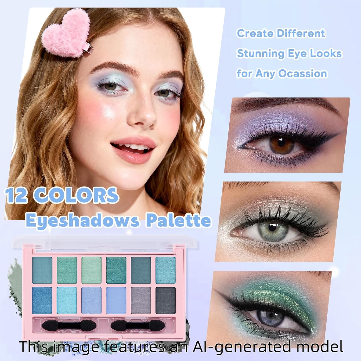 SET DE MAQUILLAJE COLOR NYMPH CON ORGANIZADOR DE VIAJE AZUL - 3
