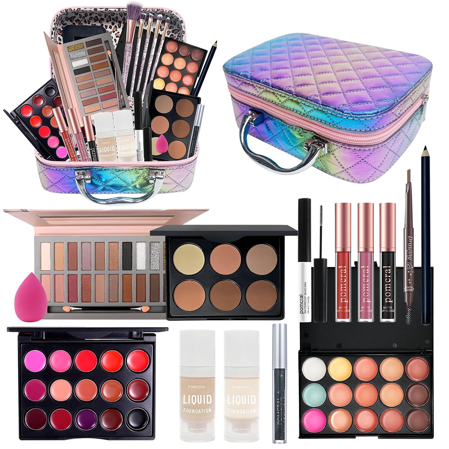 SET DE MAQUILLAJE POMCRAL PARA NIÑAS Y ADOLESCENTES - 1