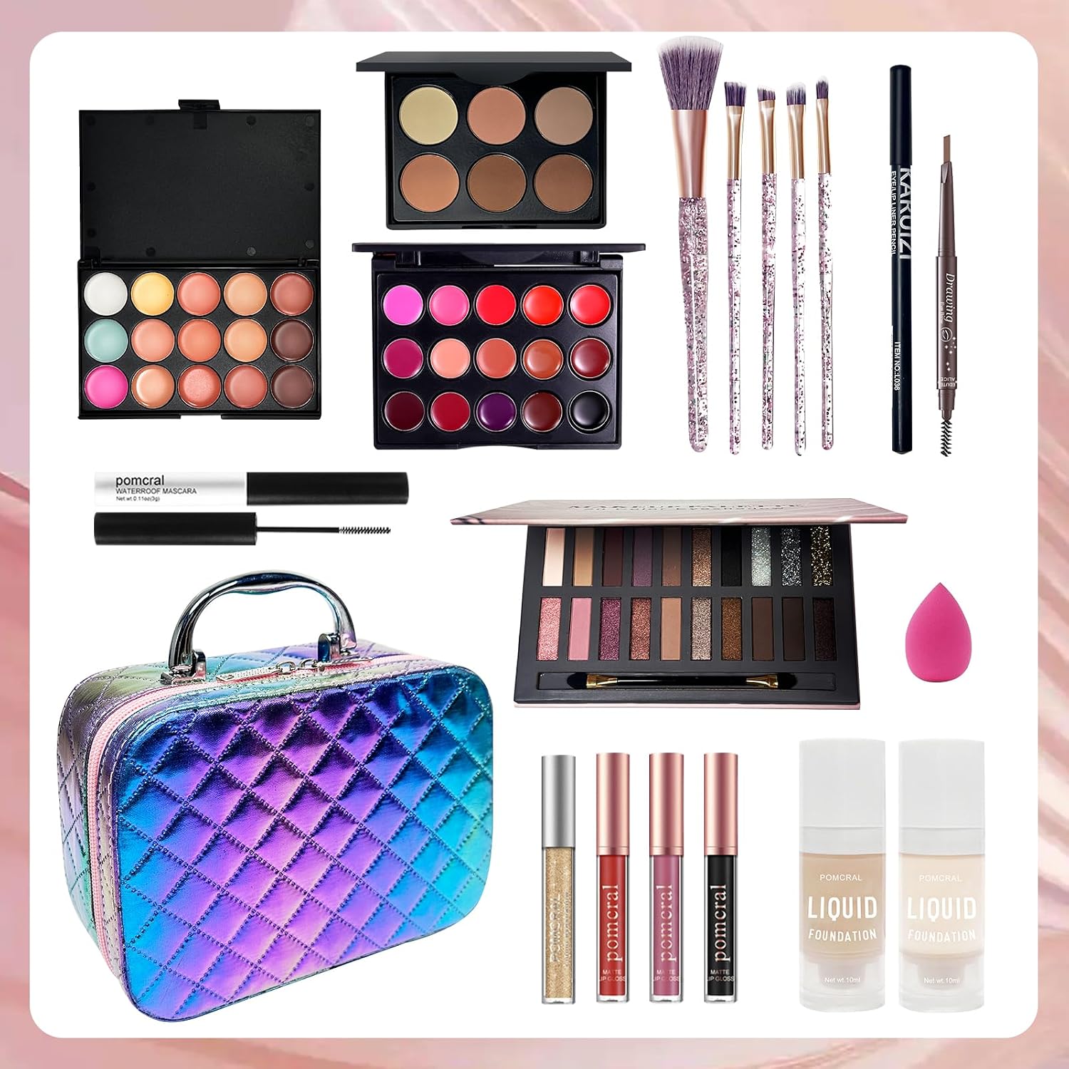 SET DE MAQUILLAJE POMCRAL PARA NIÑAS Y ADOLESCENTES - 2