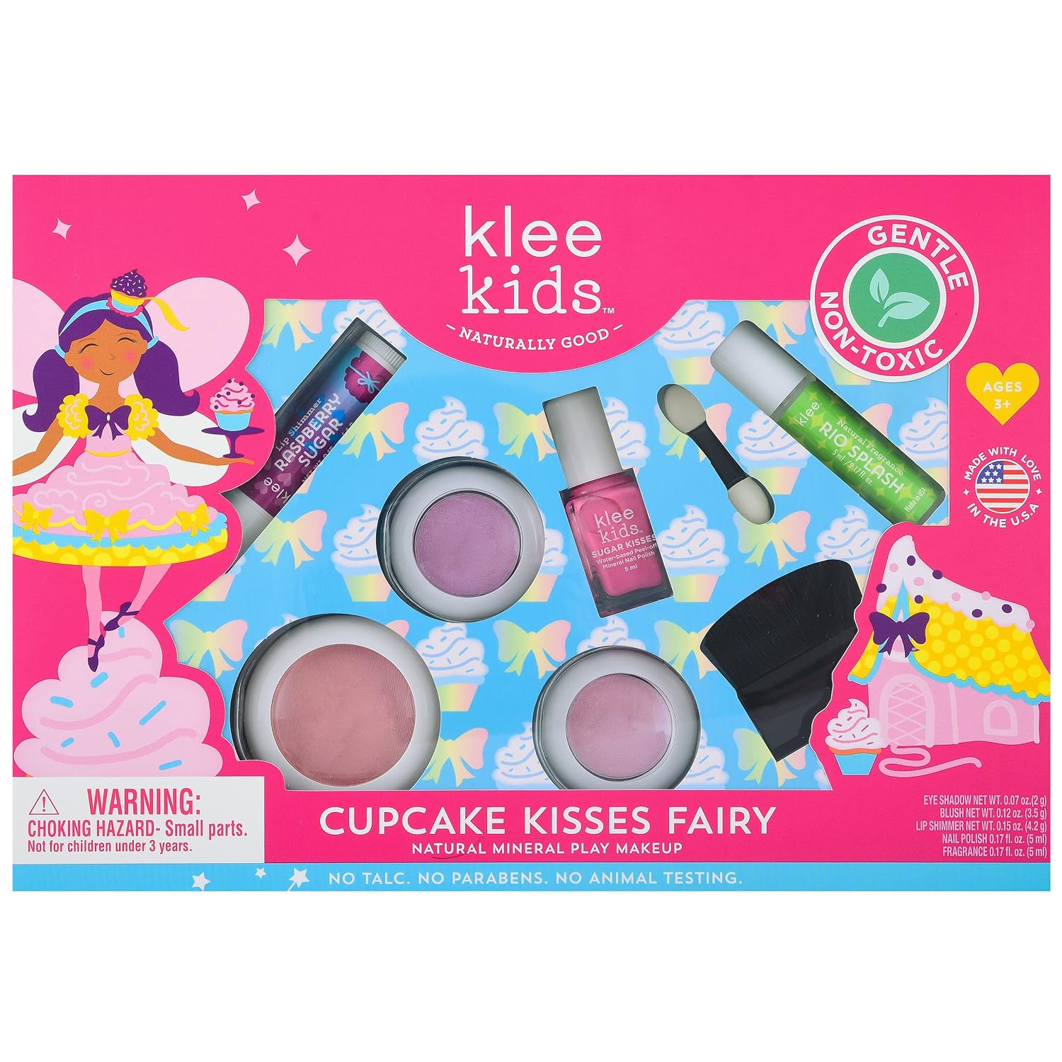 SET DE MAQUILLAJE MINERAL KLEE NATURALS DELUXE CUPCAKE KISSES FAIRY - 1