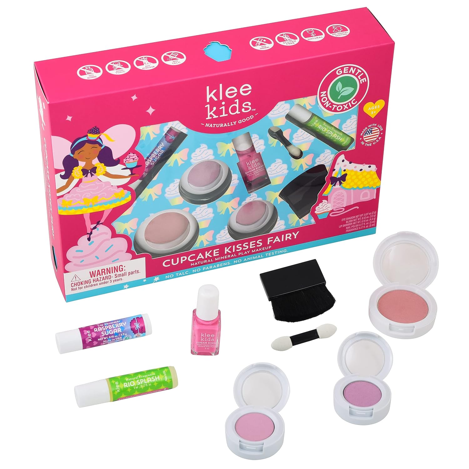 SET DE MAQUILLAJE MINERAL KLEE NATURALS DELUXE CUPCAKE KISSES FAIRY - 2