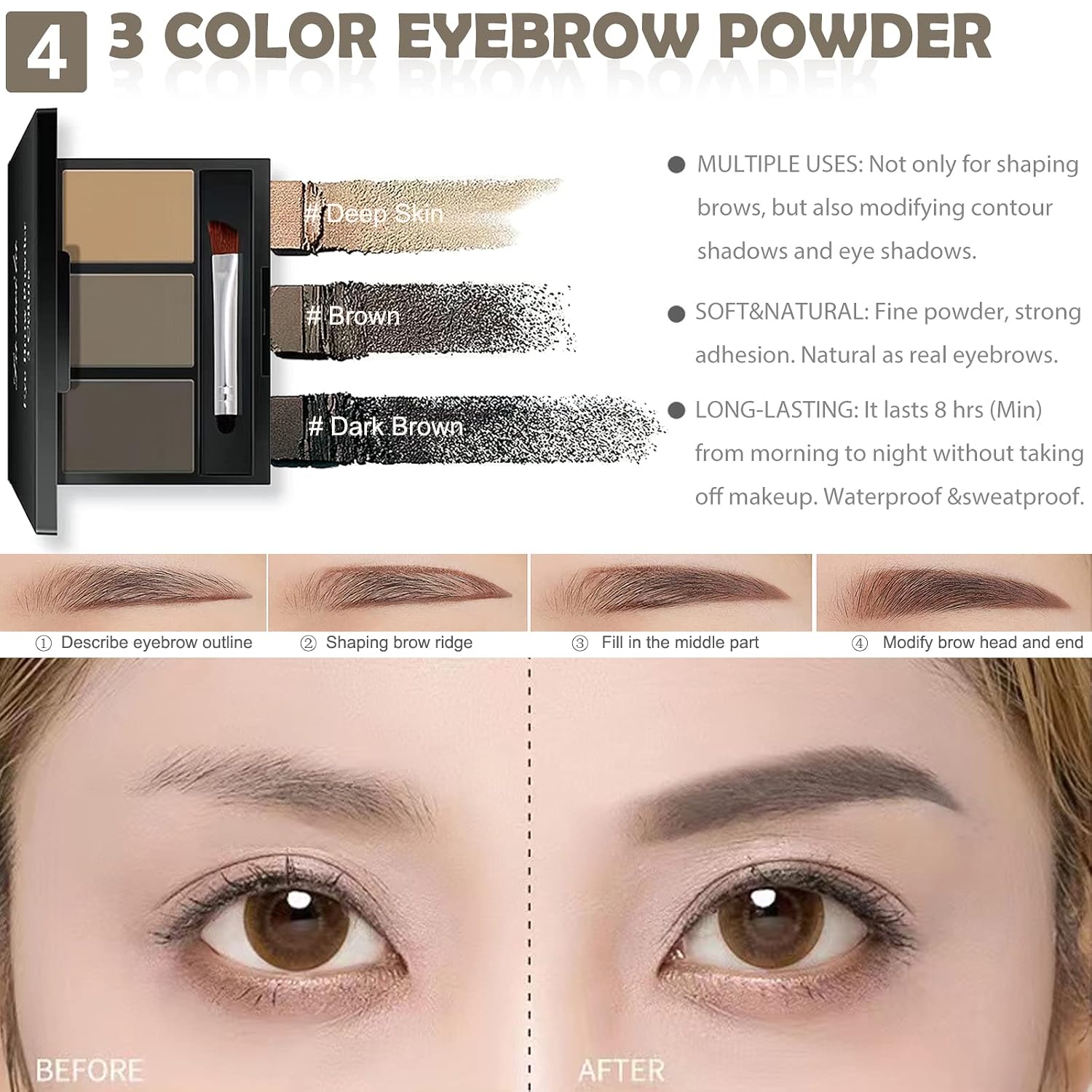 SET DE MAQUILLAJE QIONG PARA MUJER Y ADOLESCENTES 16 TONOS - 4