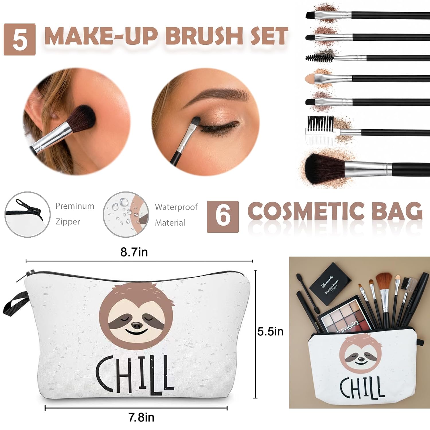 SET DE MAQUILLAJE QIONG PARA MUJER Y ADOLESCENTES 16 TONOS - 5