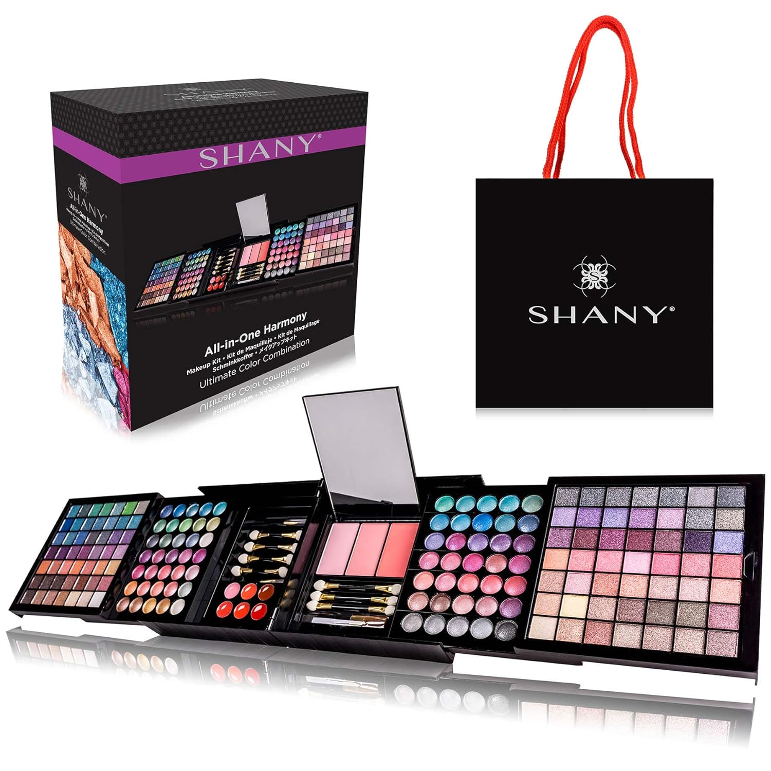 SET DE MAQUILLAJE SHANY ALL IN ONE HARMONY CON 168 SOMBRAS, BLUSH, GLOSS Y BROCHAS - 1