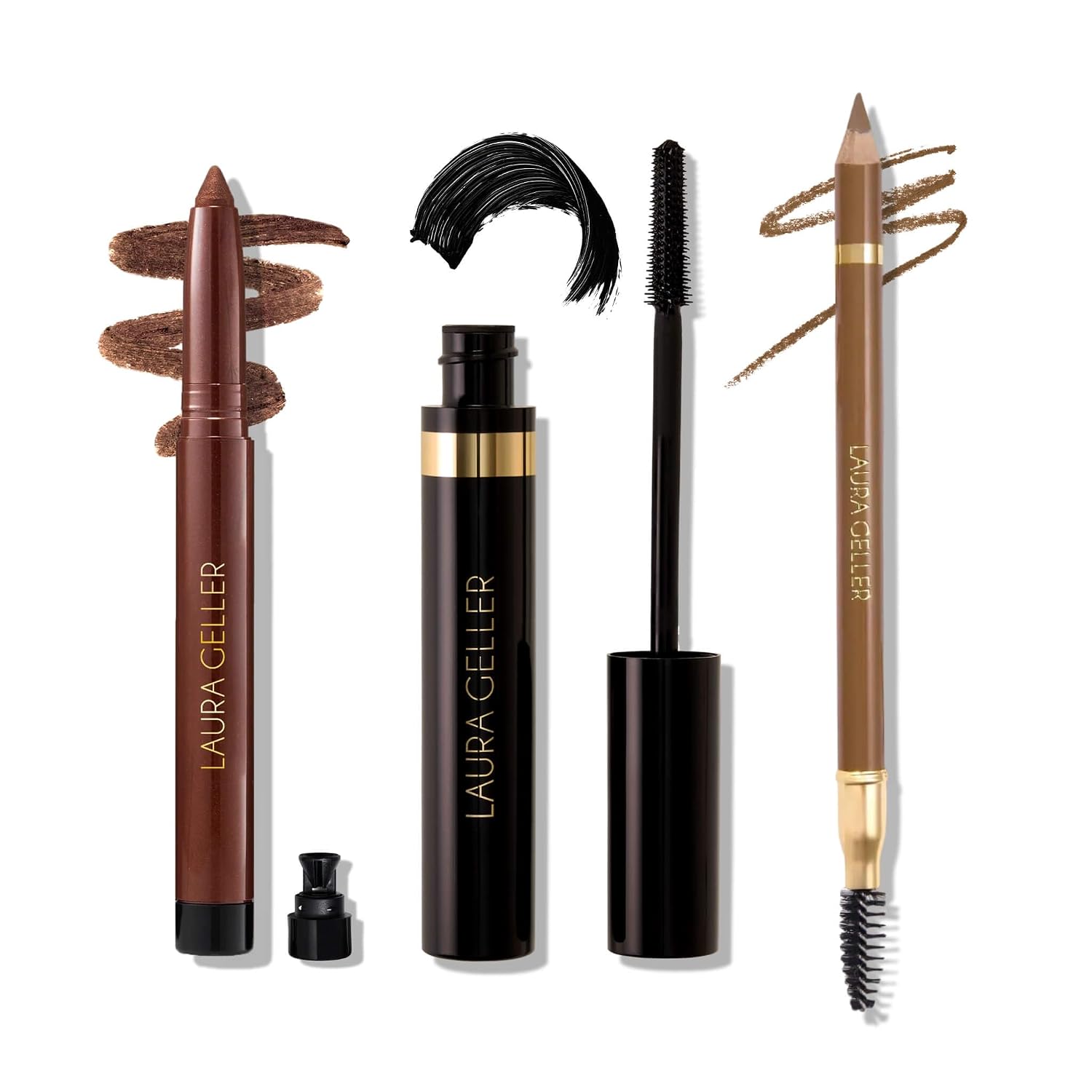 SET DE MAQUILLAJE LAURA GELLER LAURA'S THREE E'S MEDIUM BROWN - 1