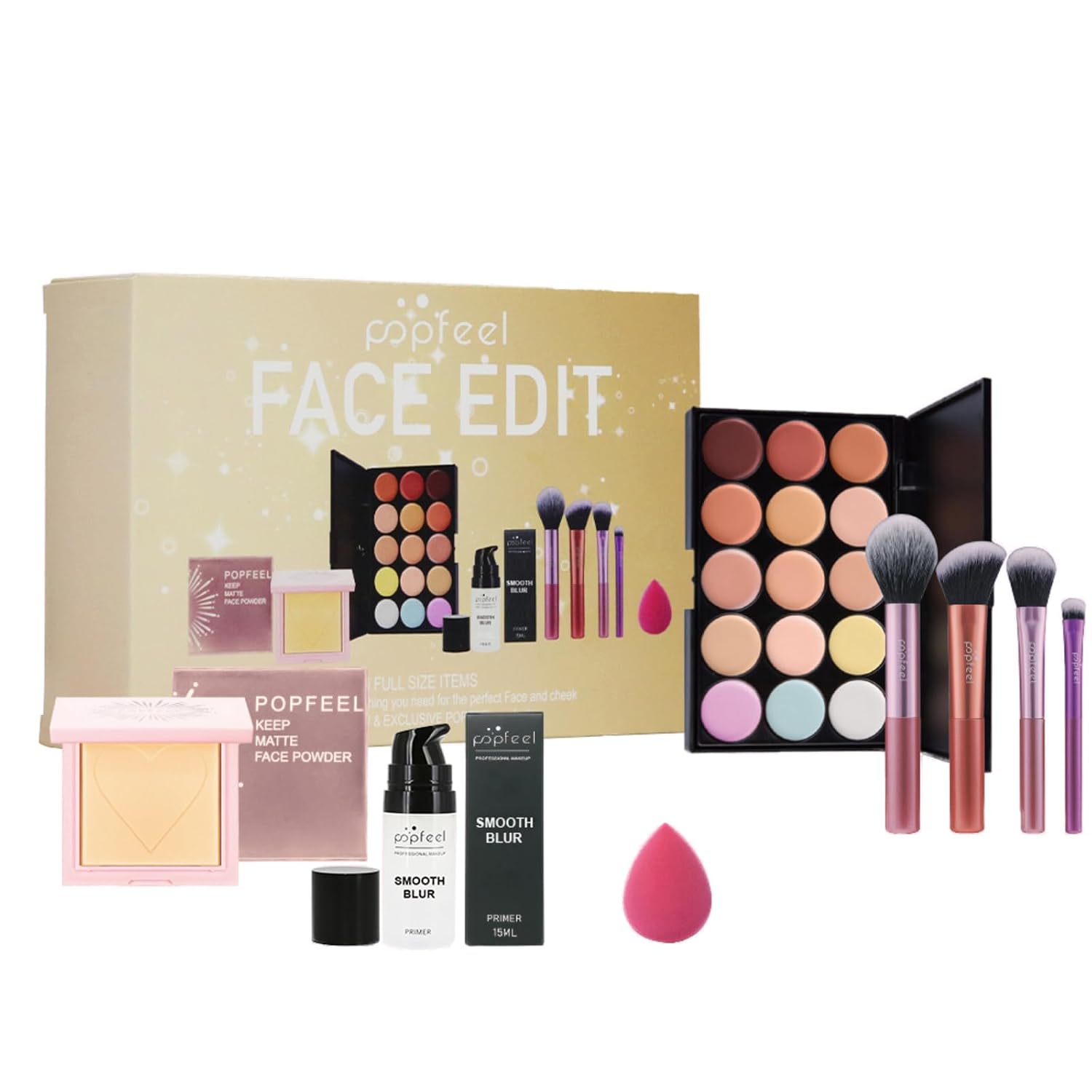 SET DE MAQUILLAJE FANTASYDAY ALL IN ONE PARA MUJER KIT COMPLETO CON PALETA DE SOMBRAS, LABIAL, RUBOR, CORRECTOR, DELINEADOR - 1
