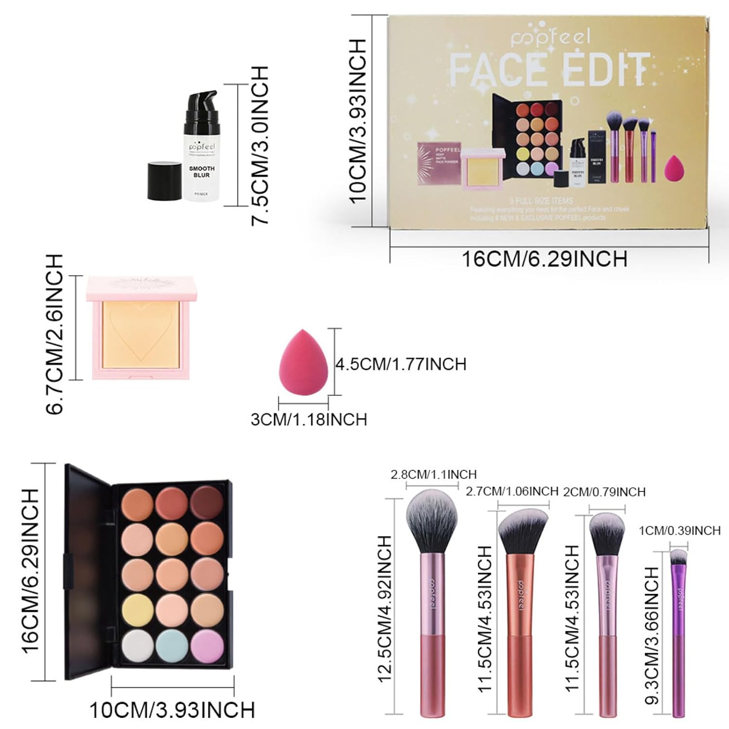 SET DE MAQUILLAJE FANTASYDAY ALL IN ONE PARA MUJER KIT COMPLETO CON PALETA DE SOMBRAS, LABIAL, RUBOR, CORRECTOR, DELINEADOR - 2