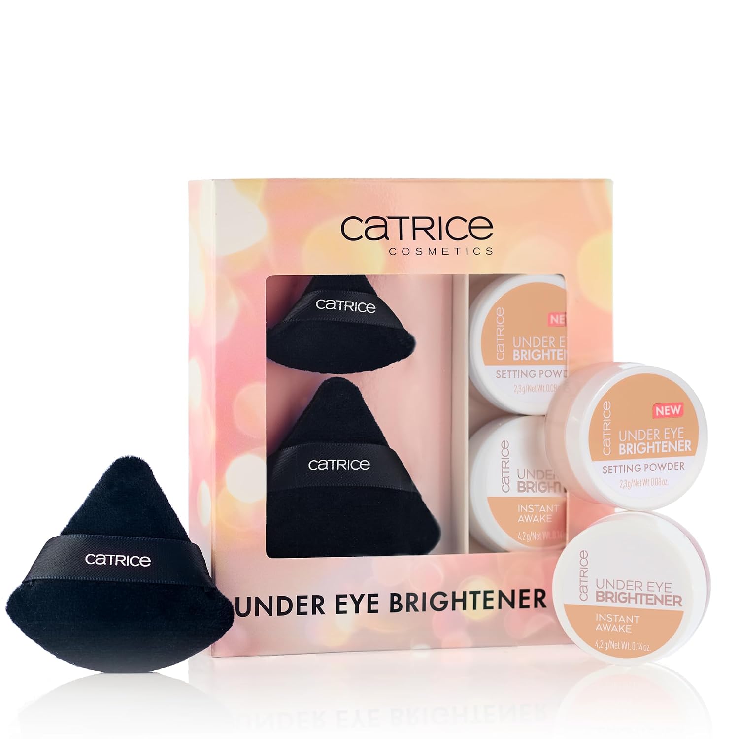 SET DE MAQUILLAJE CATRICE UNDER EYE BRIGHTENER Y SETTING POWDER 020 WARM NUDE - 1