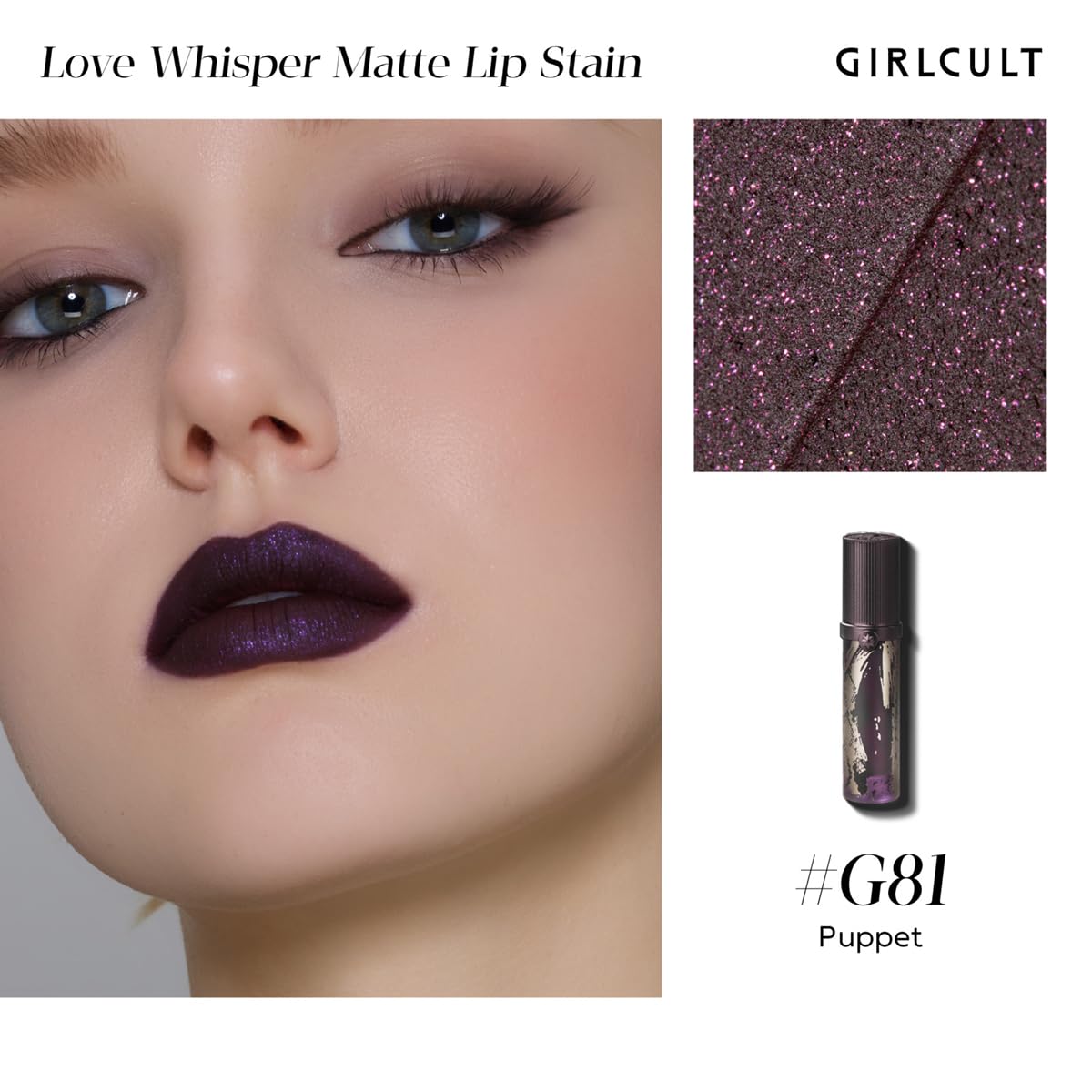 SET DE MAQUILLAJE GIRLCULT 5 PIEZAS SOMBRAS AZUL Y MORADO CON LABIOS - 4