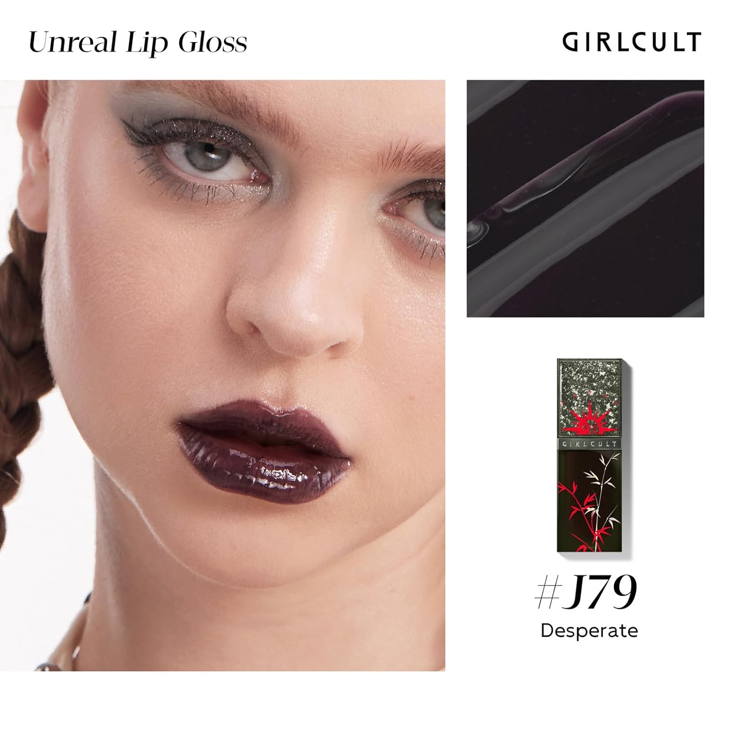 SET DE MAQUILLAJE GIRLCULT 5 PIEZAS SOMBRAS AZUL Y MORADO CON LABIOS - 5
