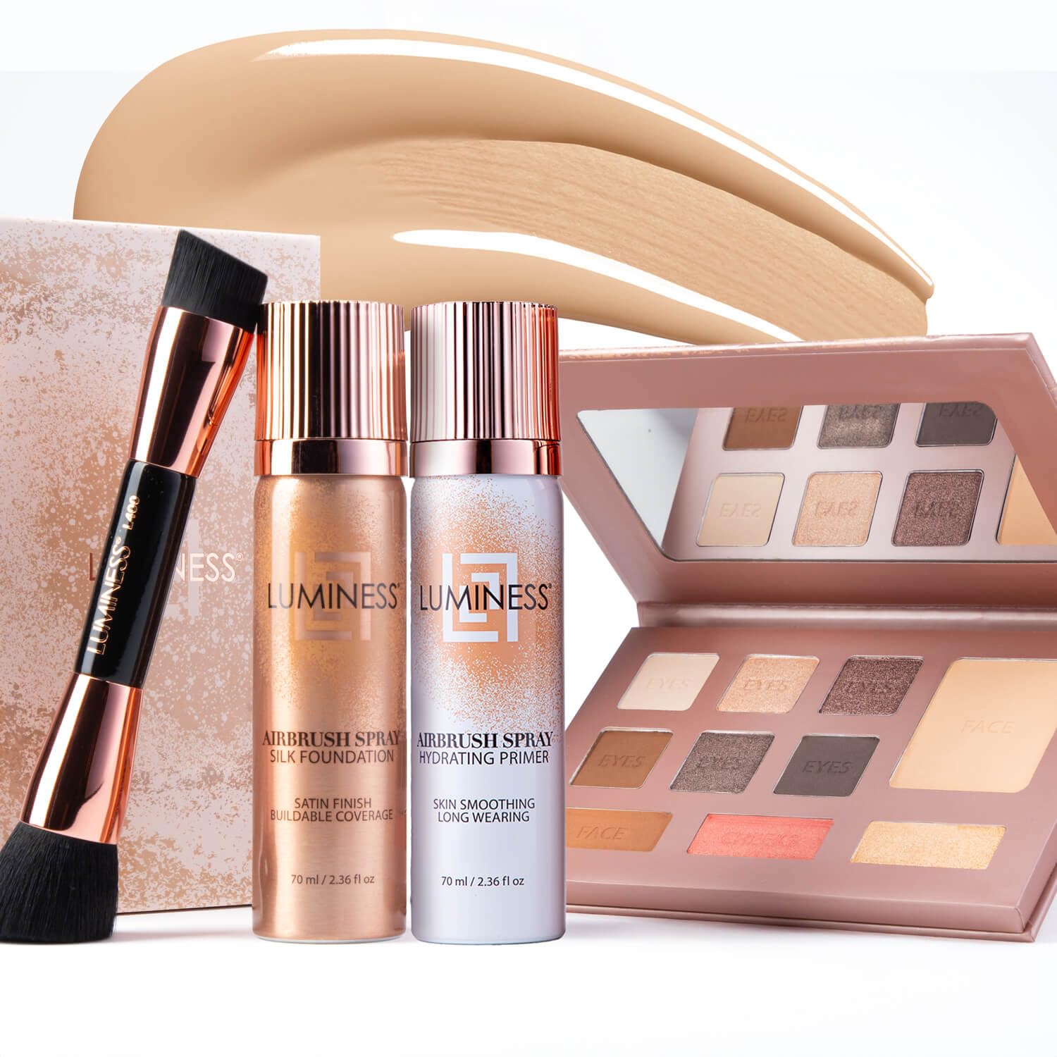 SET DE MAQUILLAJE LUMINESS COMPLETE MAKEUP KIT 4 PIEZAS TONO FAIR - 1