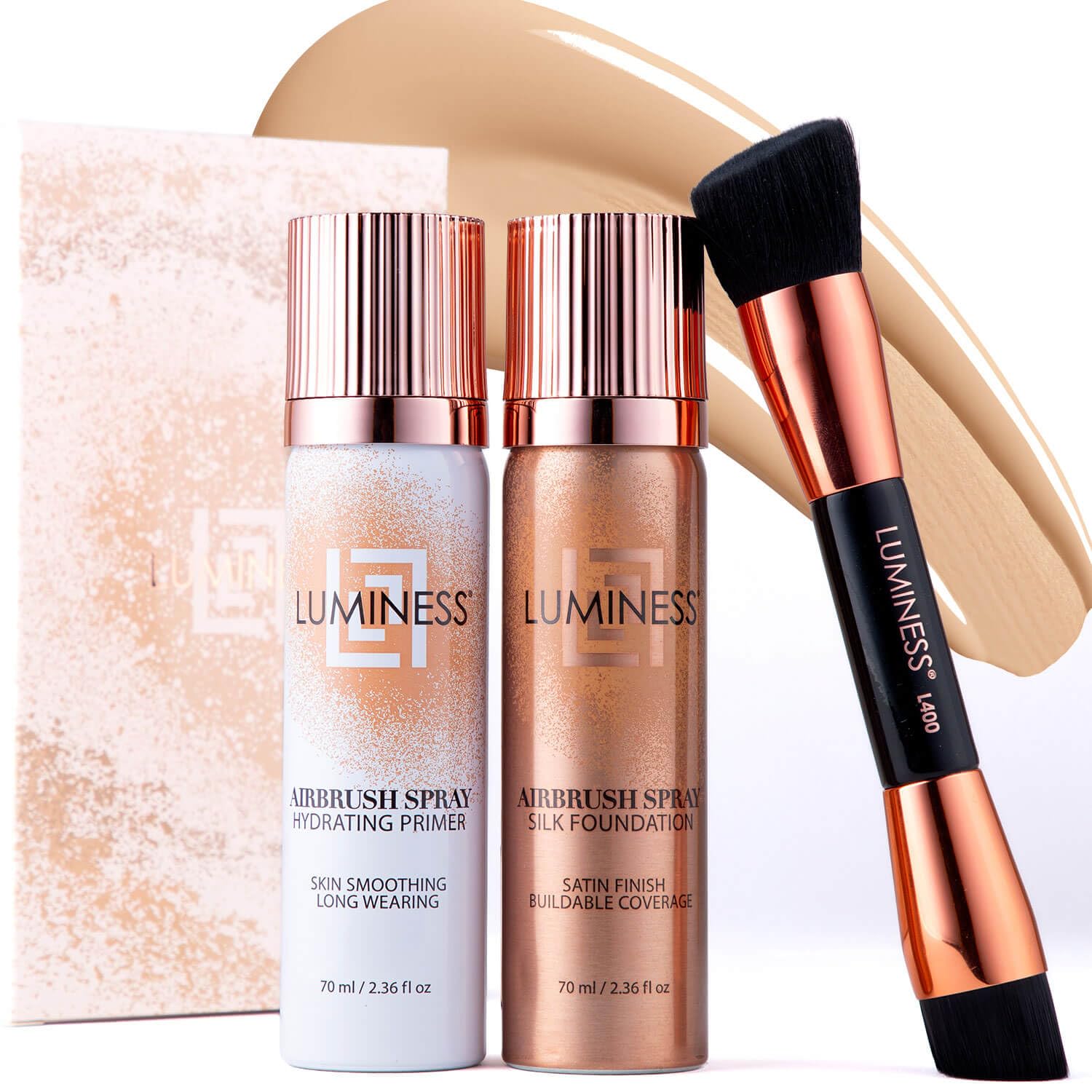 SET DE MAQUILLAJE LUMINESS COMPLETE MAKEUP KIT 4 PIEZAS TONO FAIR - 3
