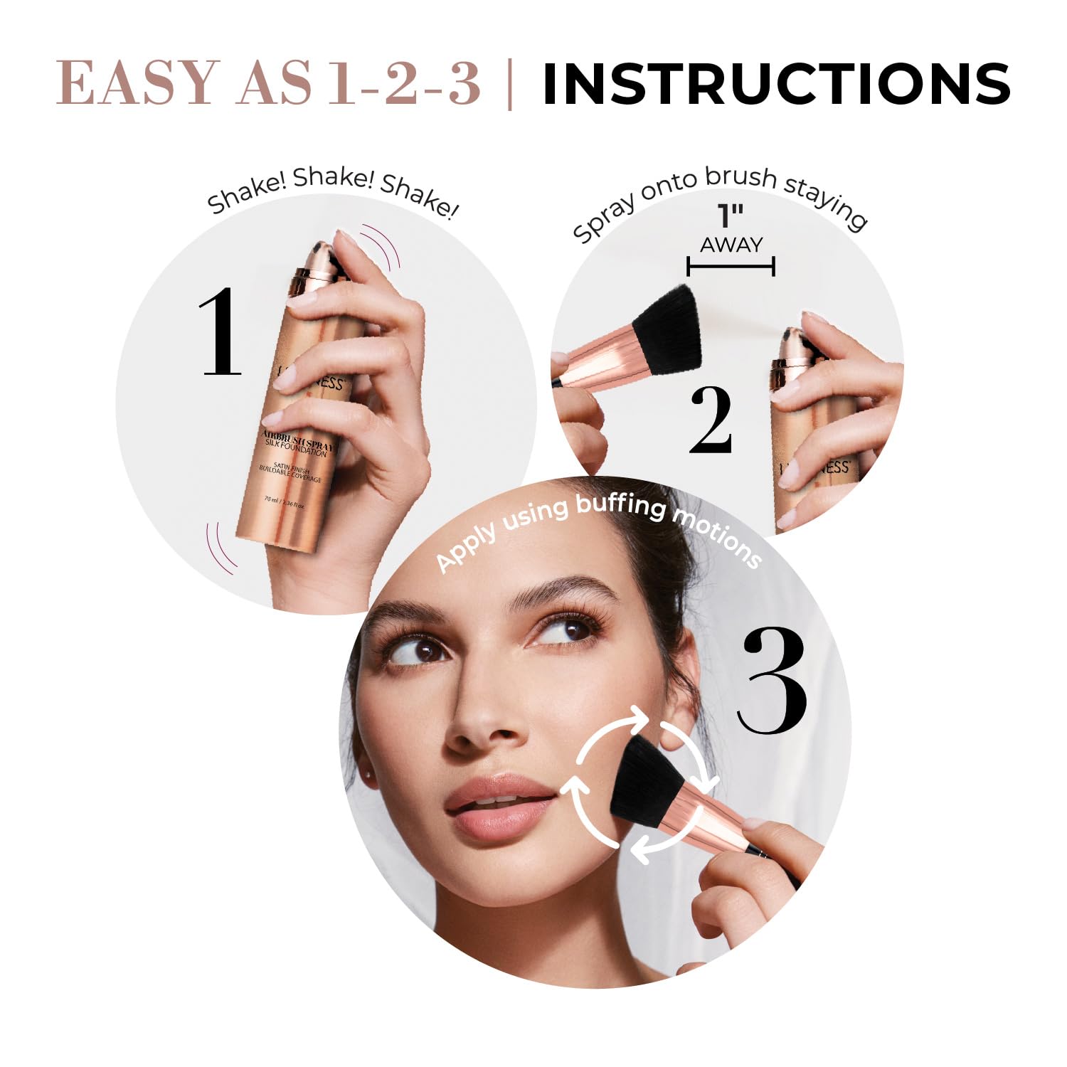 SET DE MAQUILLAJE LUMINESS COMPLETE MAKEUP KIT 4 PIEZAS TONO FAIR - 5