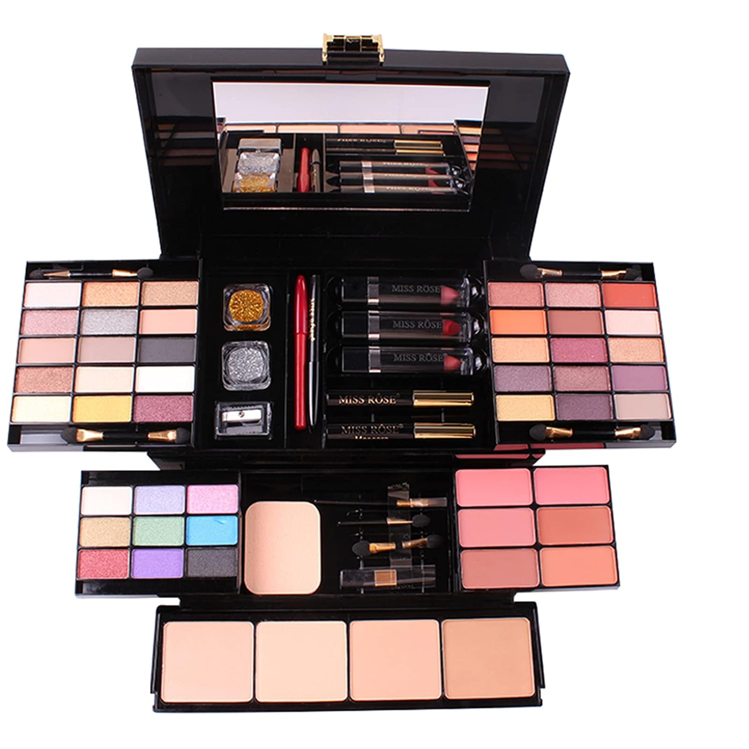 SET DE MAQUILLAJE PURE VIE ALL IN ONE 39 SOMBRAS 6 BLUSH 4 POLVOS COMPACTOS - 1