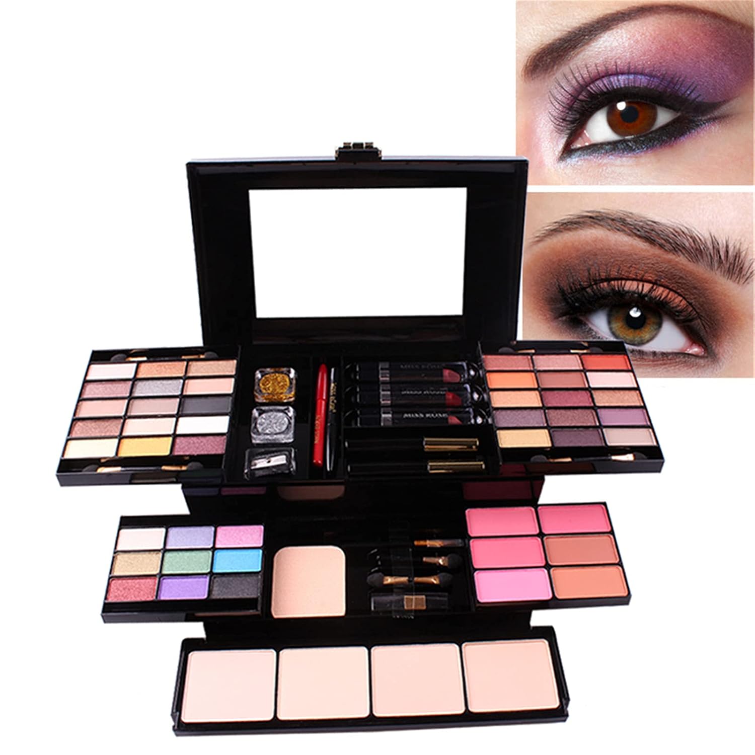 SET DE MAQUILLAJE PURE VIE ALL IN ONE 39 SOMBRAS 6 BLUSH 4 POLVOS COMPACTOS - 2