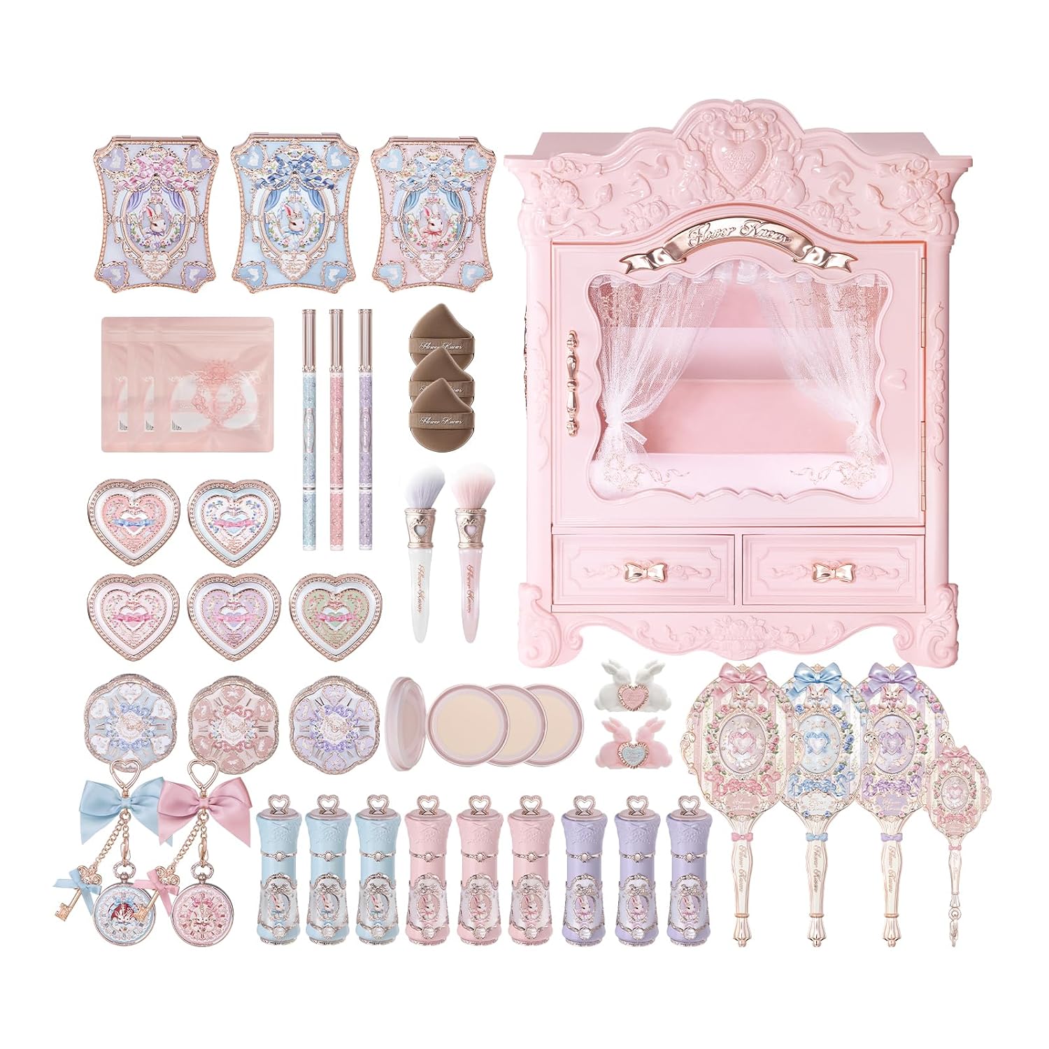 SET DE MAQUILLAJE FLOWER KNOWS BUNNY GARDEN ALL-IN 40 PIEZAS - 1